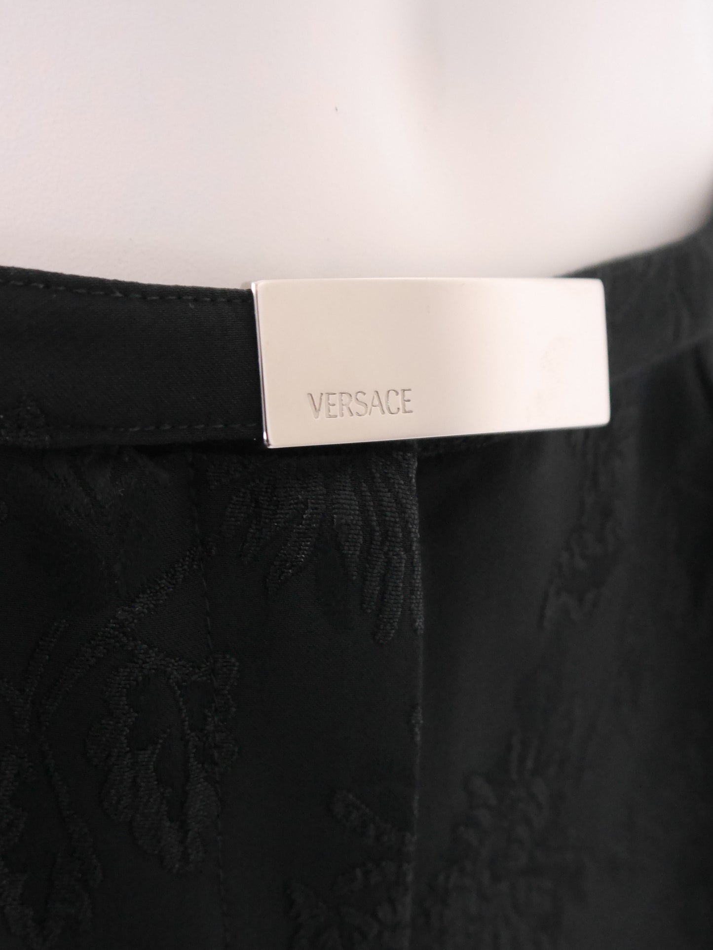 GIANNI VERSACE Couture 1990s 2000s Vintage Floral Jacquard Pants & Jacket Suit Size S