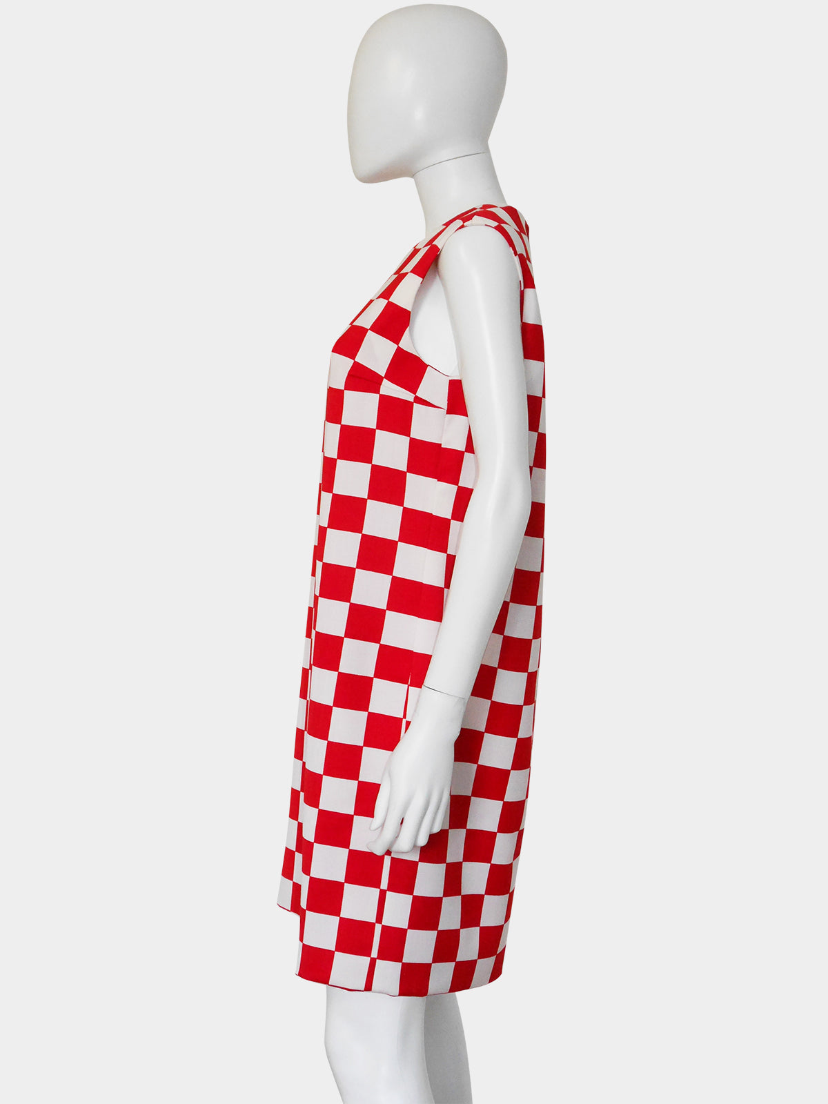 GIANNI VERSACE Couture Fall 1995 Vintage Checkered Shift Dress Size S
