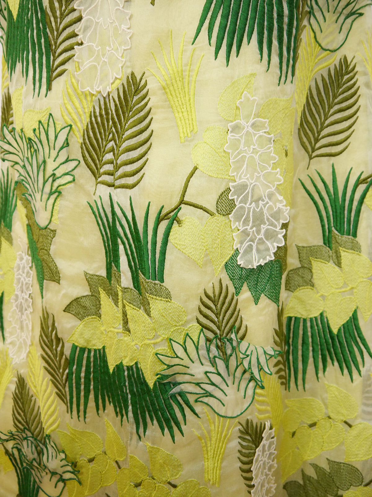 GIVENCHY 1960s Vintage Green Floral Couture Evening Dress