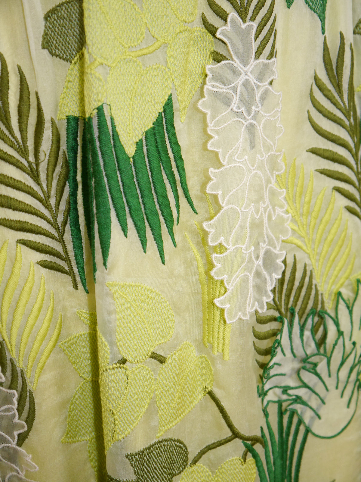 GIVENCHY 1960s Vintage Green Floral Couture Evening Dress