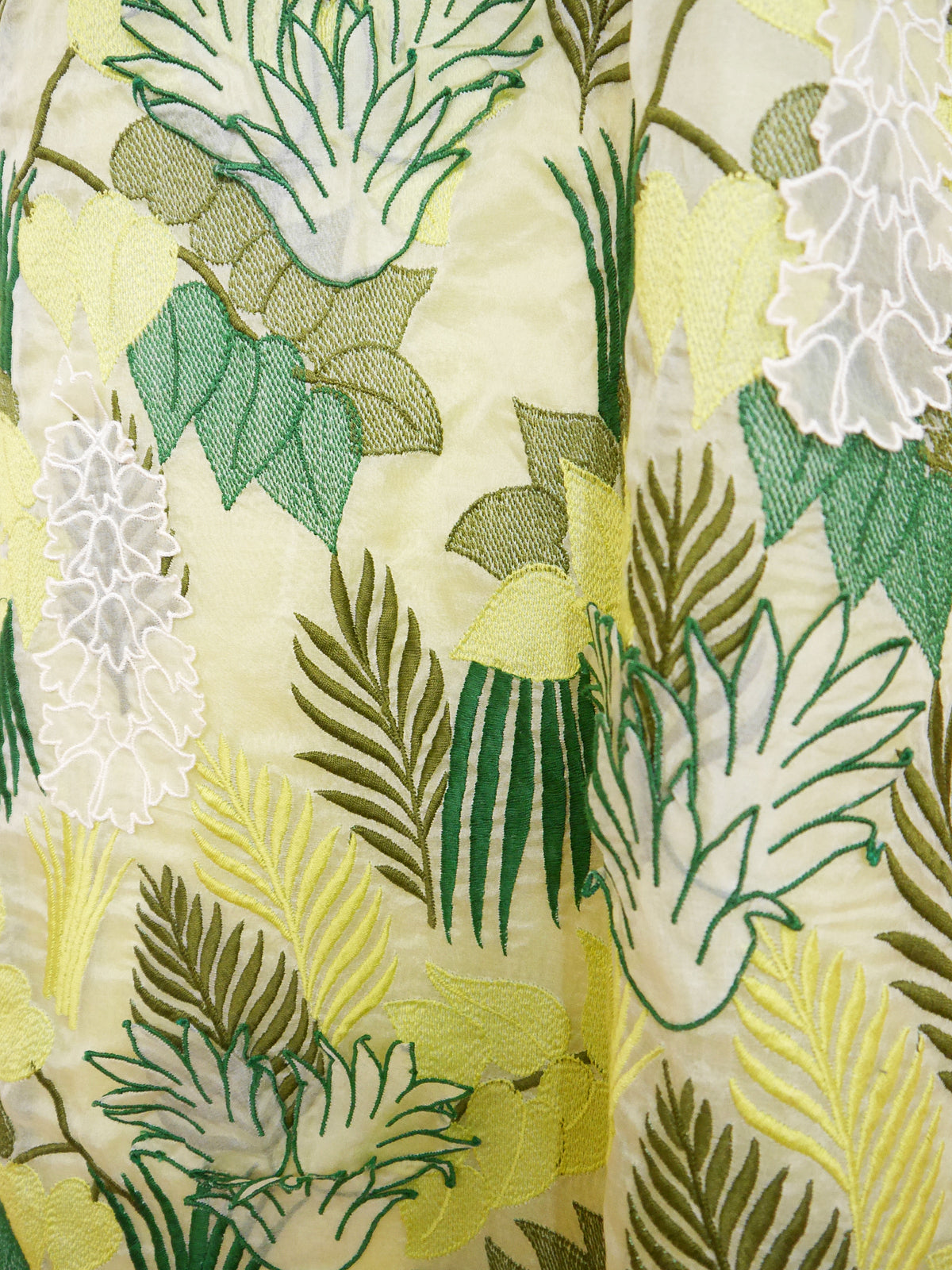 GIVENCHY 1960s Vintage Green Floral Couture Evening Dress