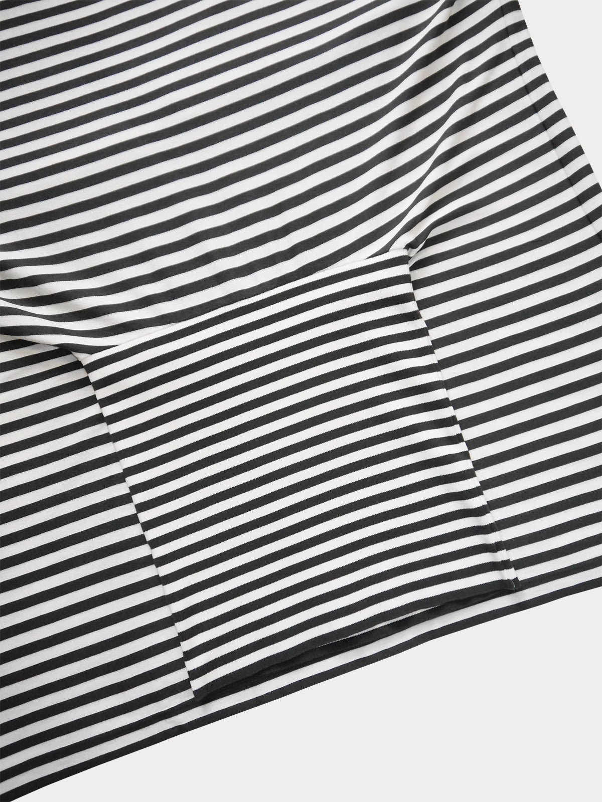 ISSEY MIYAKE c. 1985 Vintage Documented Striped "Two-in-One" Dress Size S