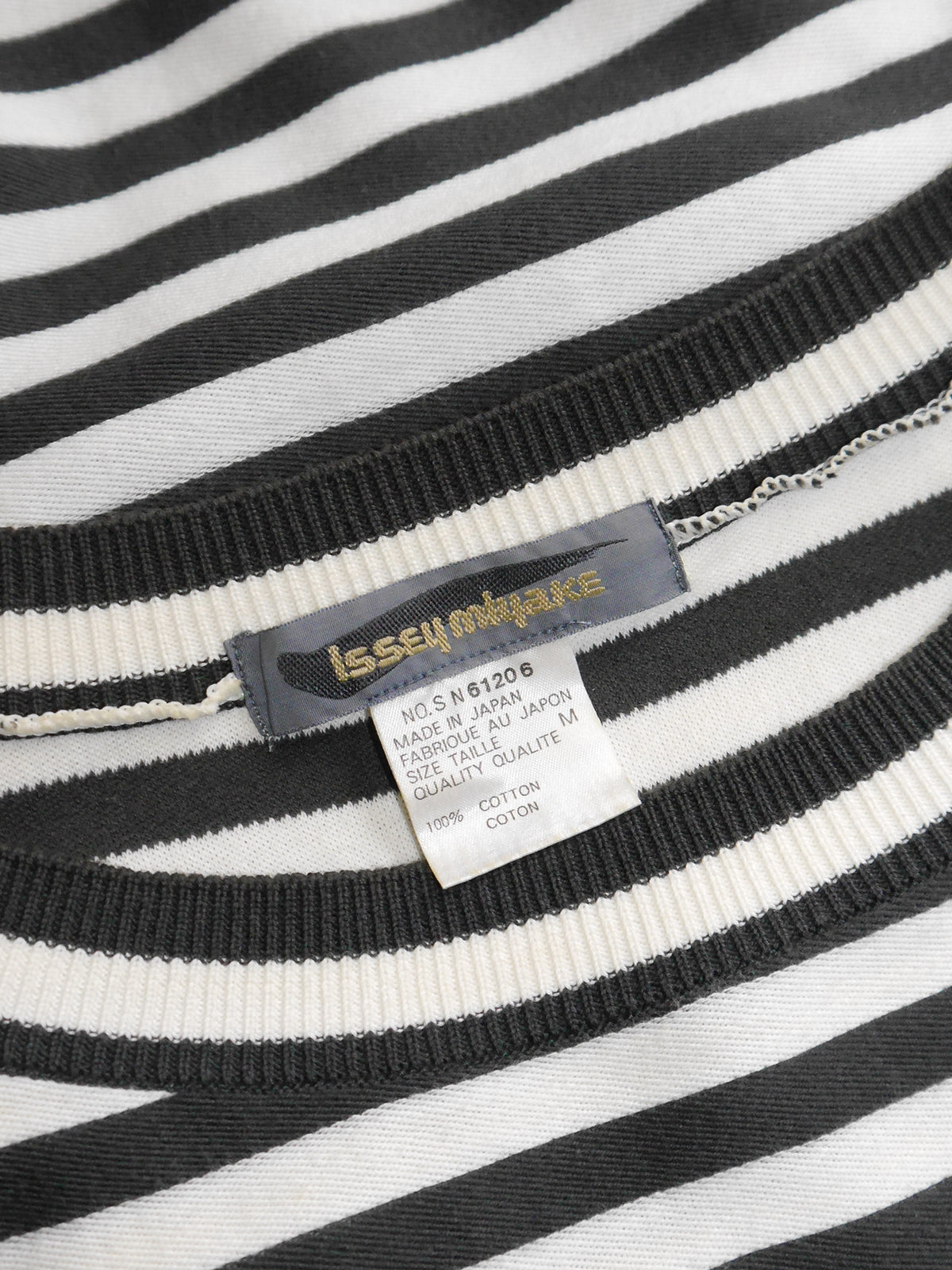 ISSEY MIYAKE c. 1985 Vintage Documented Striped "Two-in-One" Dress Size S