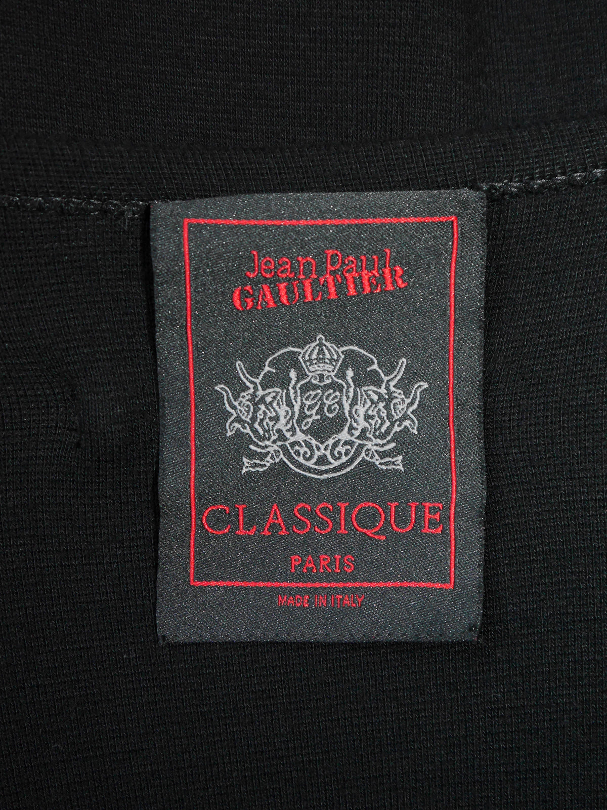 JEAN PAUL GAULTIER 1990s Vintage Bell Sleeve Black Jersey Maxi Evening Dress