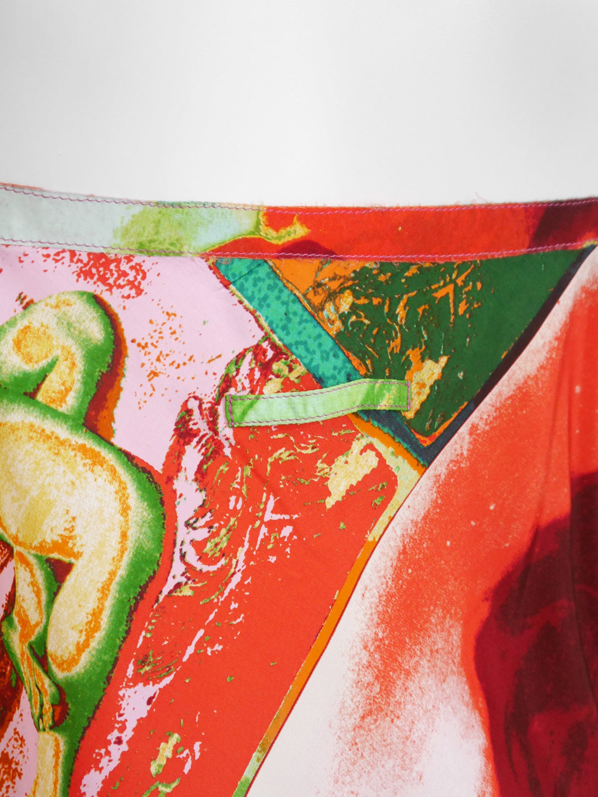 JEAN PAUL GAULTIER Spring 2002 Vintage Portrait Print Slip Dress