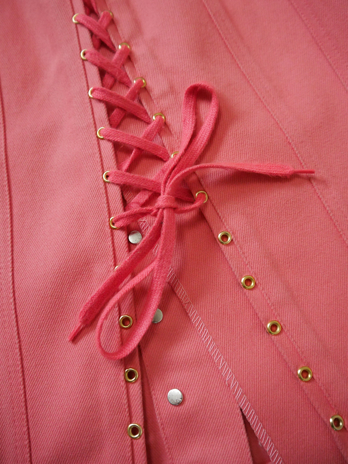 JEAN PAUL GAULTIER Vintage Lace-Up Denim Skirt