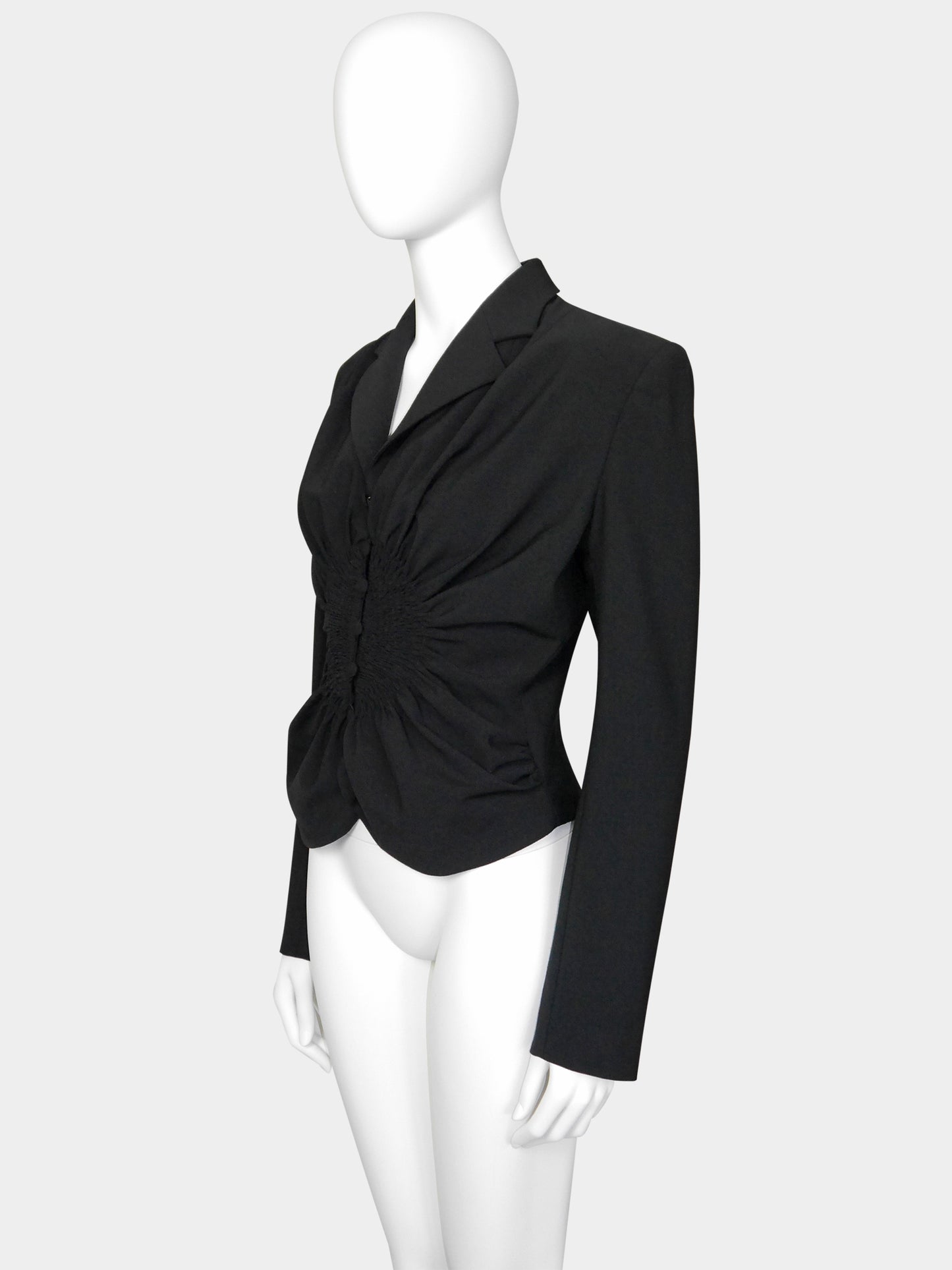 JOHN GALLIANO Fall 1997 Vintage Jacket w/ Circular Smocked Detail Size S-M