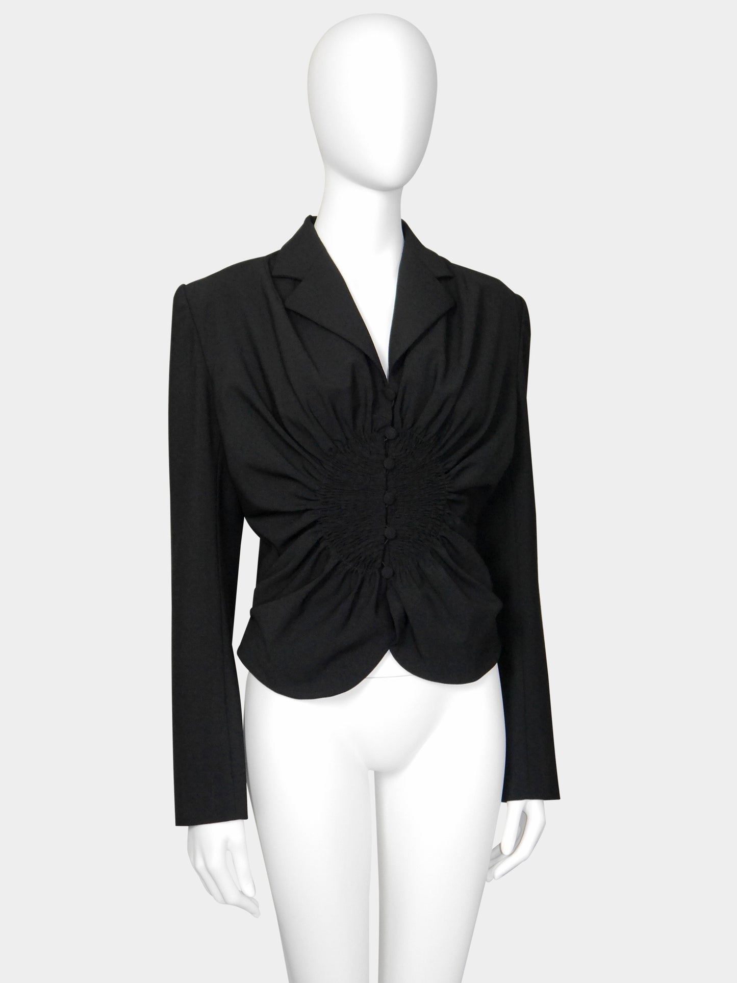 JOHN GALLIANO Fall 1997 Vintage Jacket w/ Circular Smocked Detail Size S-M