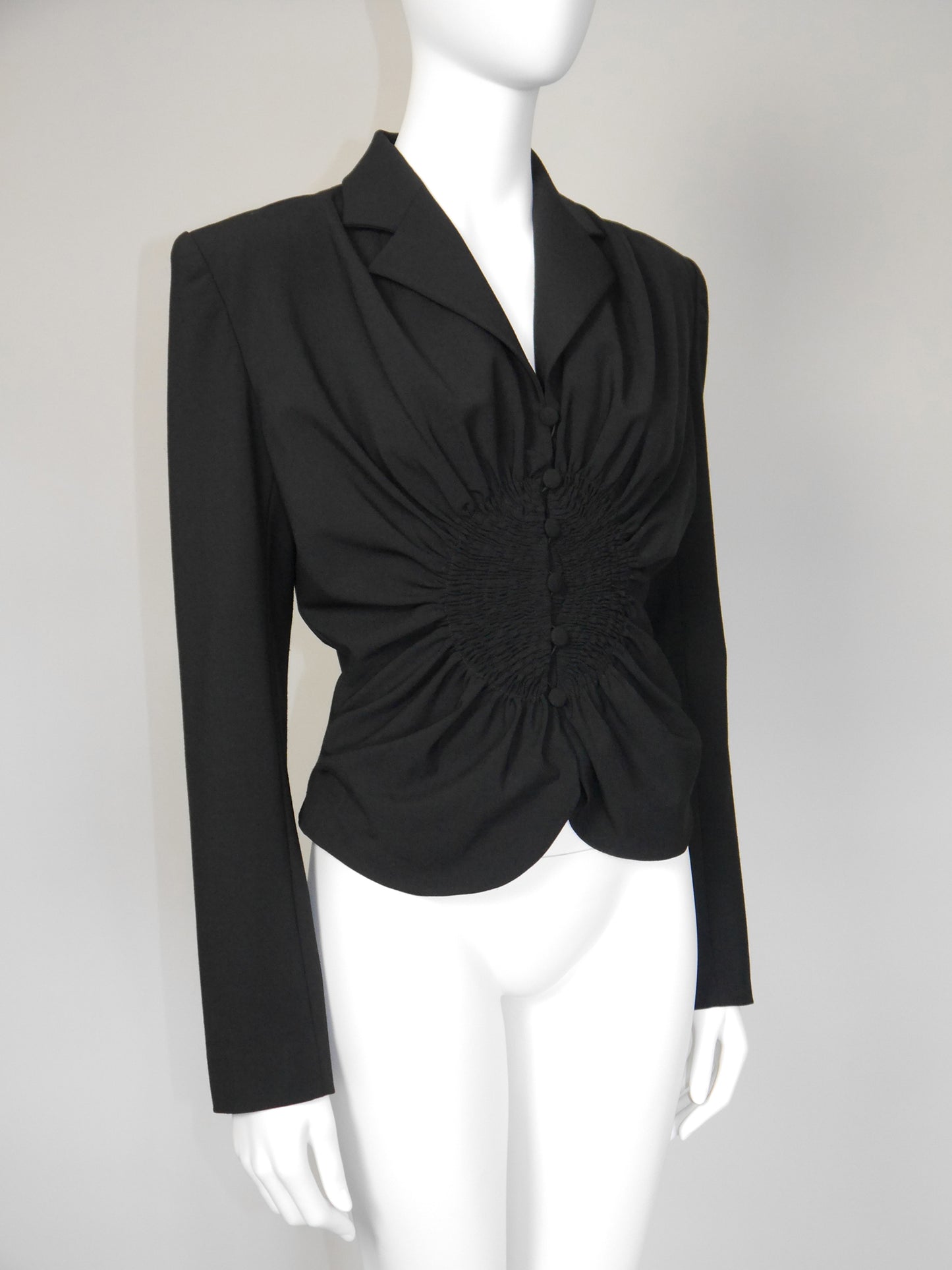 JOHN GALLIANO Fall 1997 Vintage Jacket w/ Circular Smocked Detail Size S-M