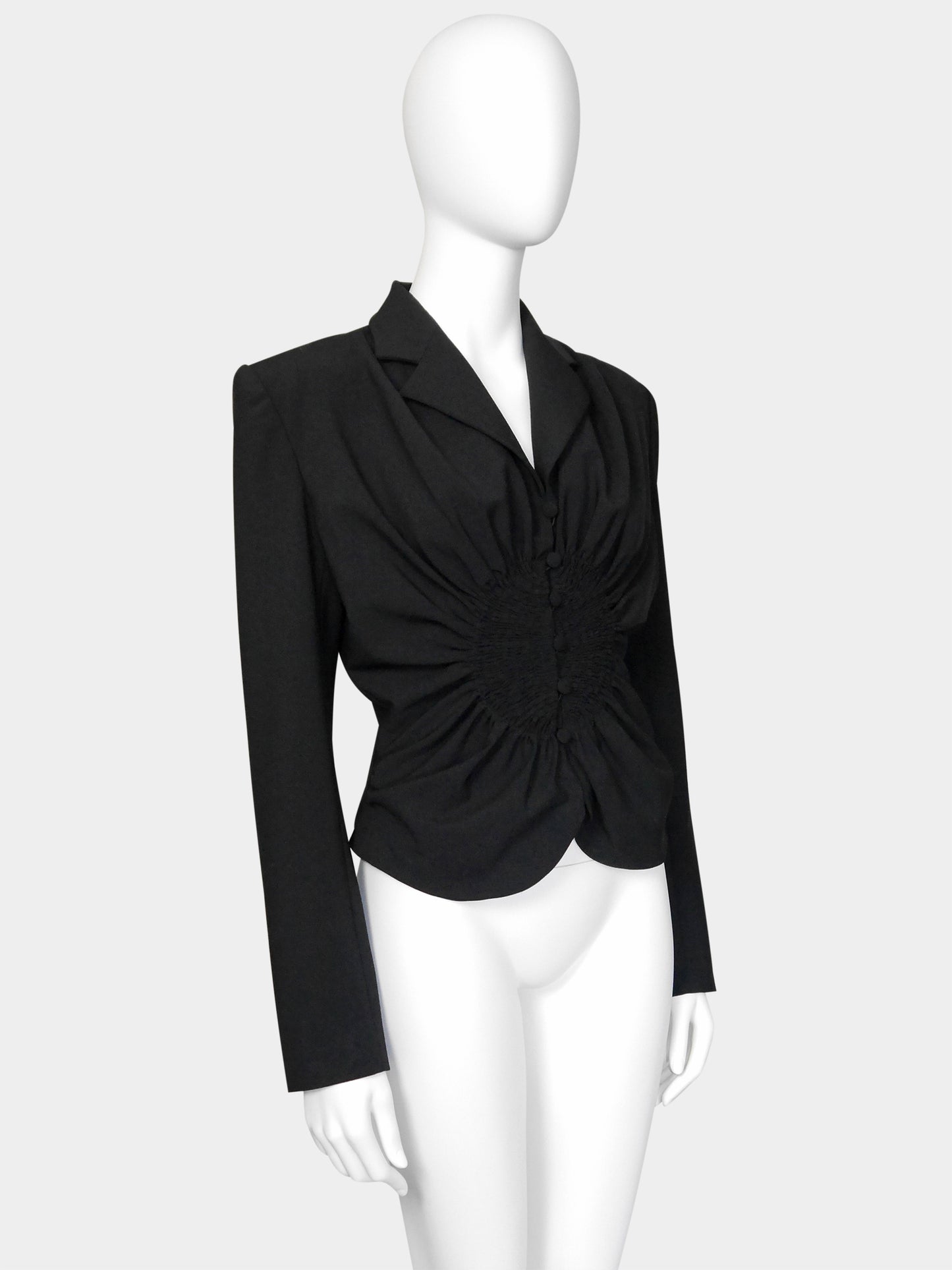 JOHN GALLIANO Fall 1997 Vintage Jacket w/ Circular Smocked Detail Size S-M