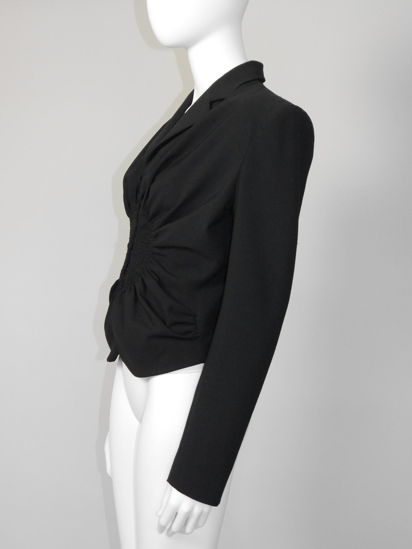 JOHN GALLIANO Fall 1997 Vintage Jacket w/ Circular Smocked Detail Size S-M