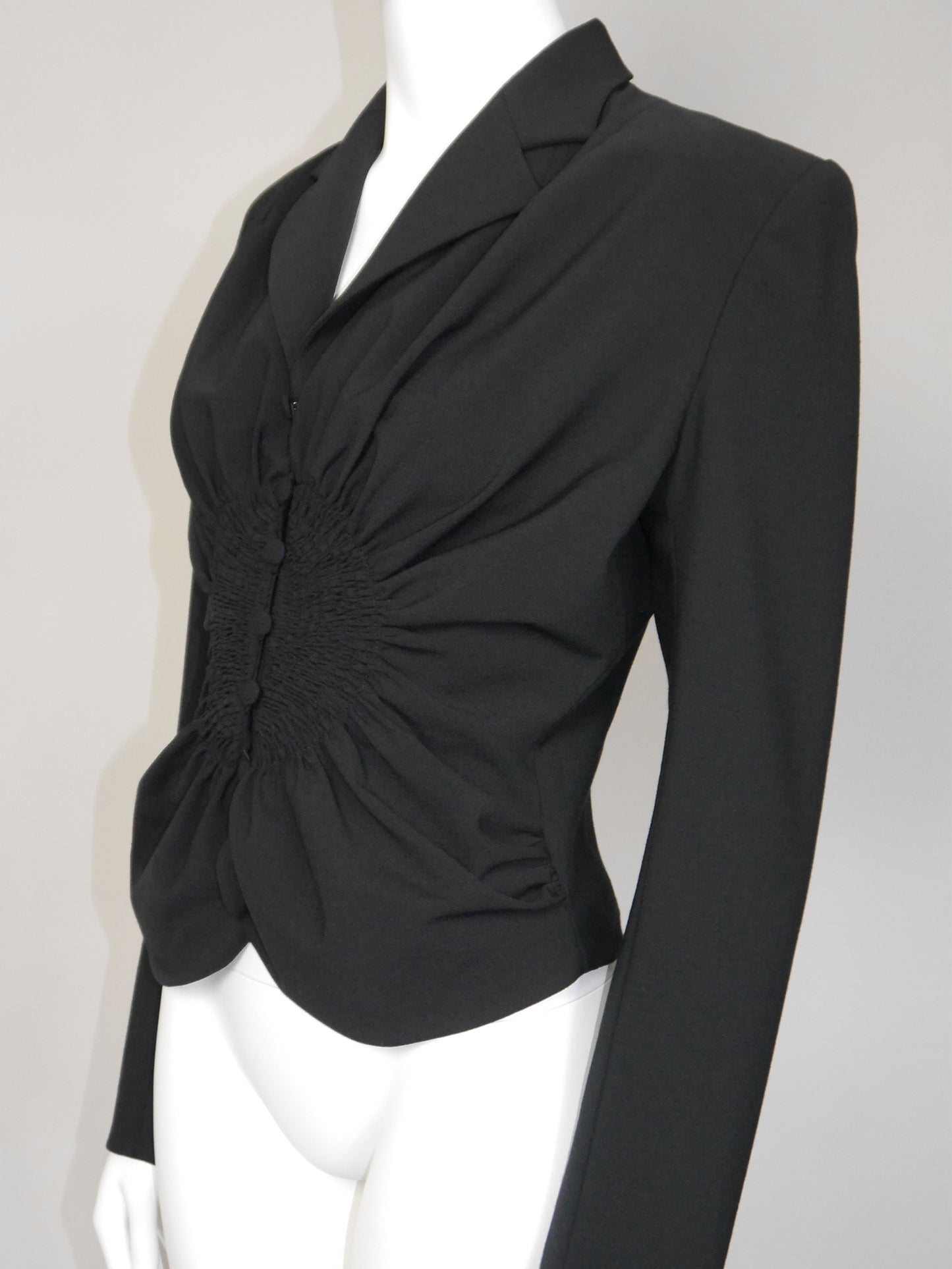 JOHN GALLIANO Fall 1997 Vintage Jacket w/ Circular Smocked Detail Size S-M