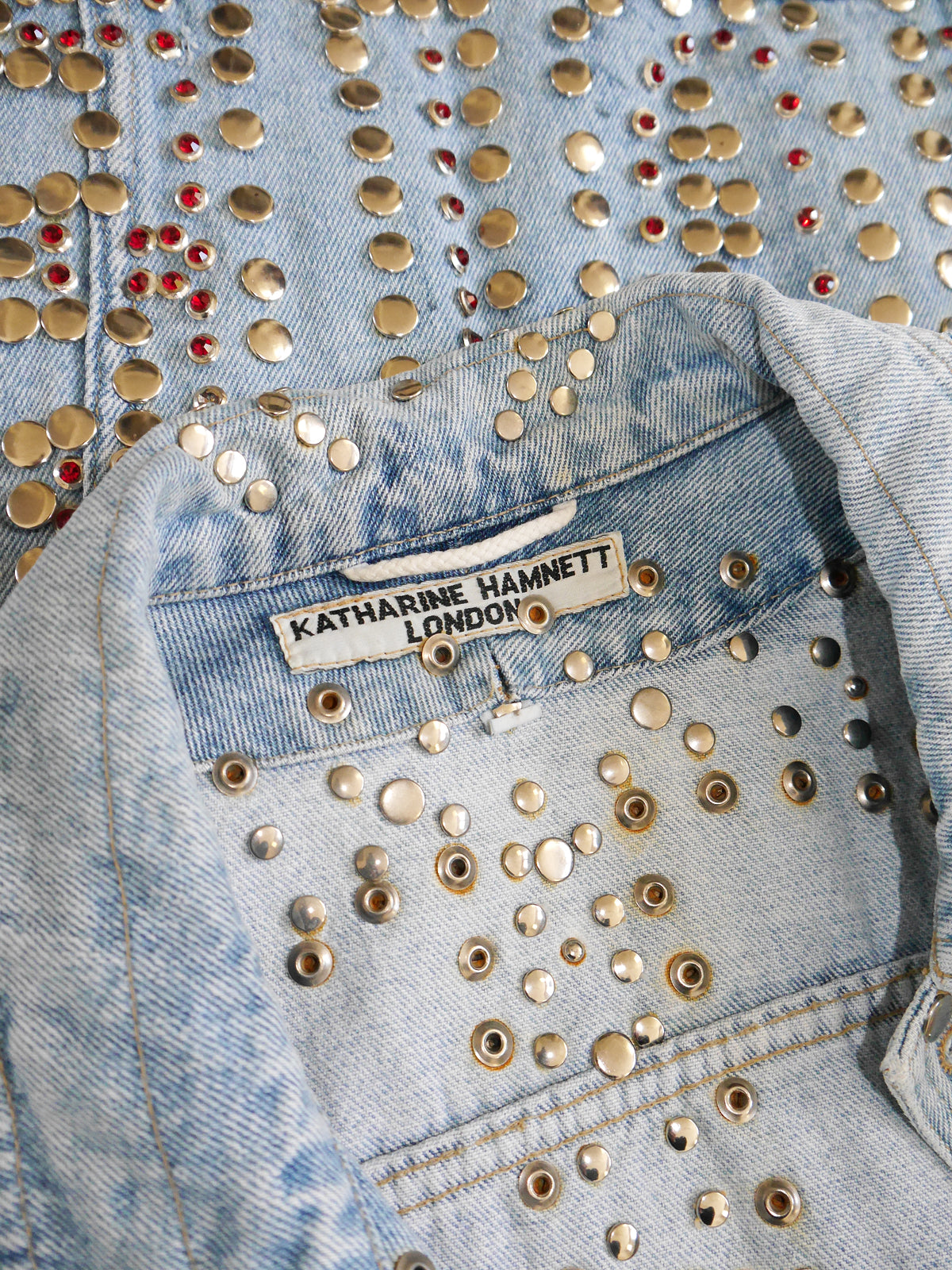 KATHARINE HAMNETT 1986 BLITZ Designer Denim Jacket Project "VOTE"