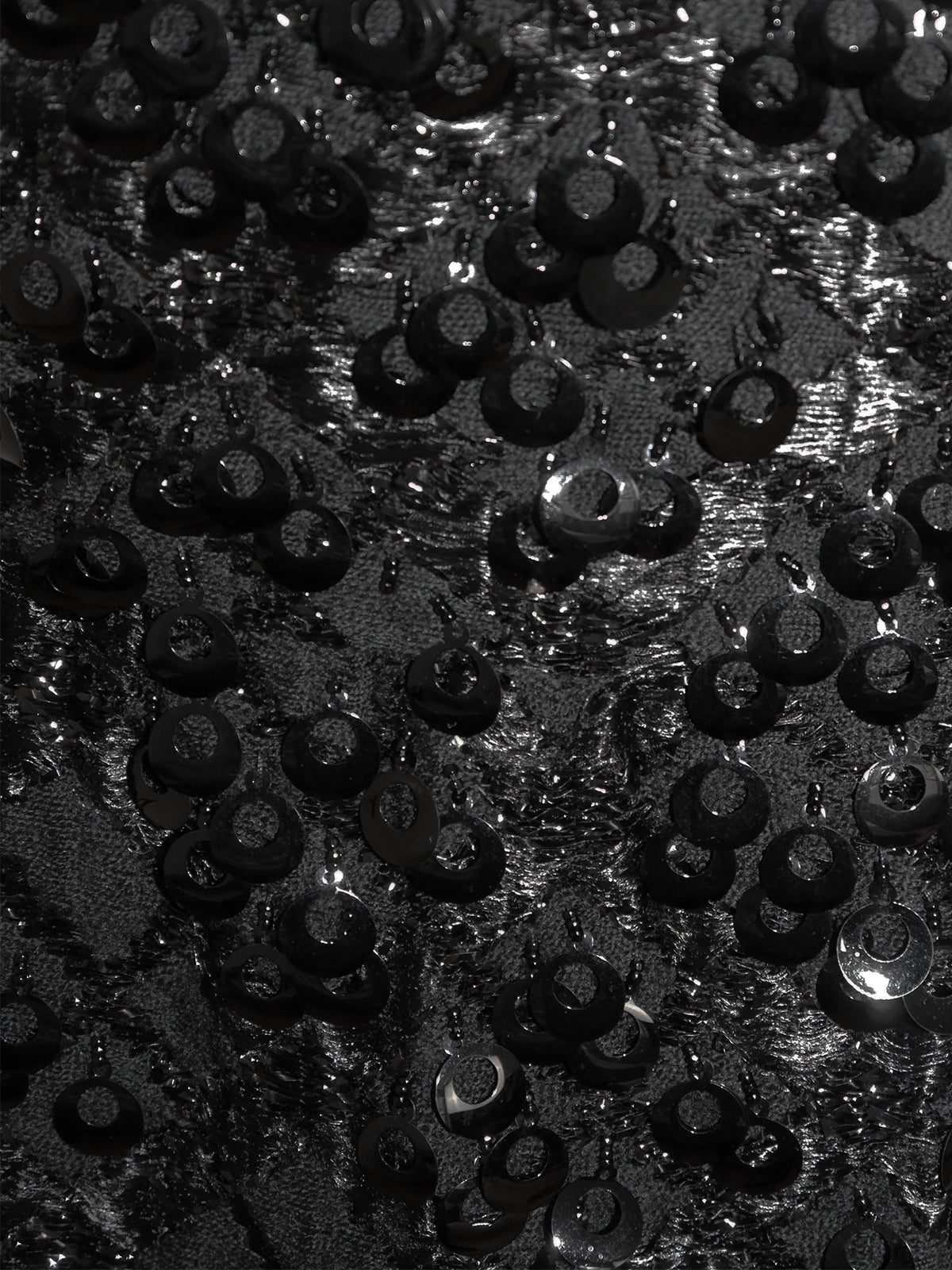 JEANNE LANVIN 1960s Vintage Sequined Little Black Dress