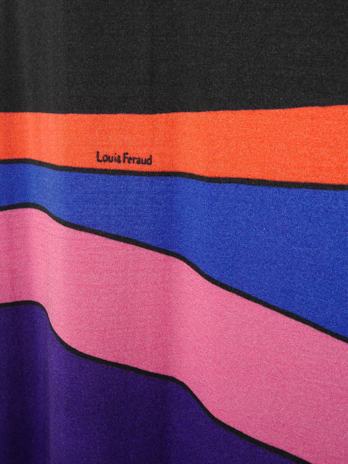 LOUIS FÉRAUD 1960s 1970s Vintage Psychedelic Graphic Print Maxi Dress & Scarf Size XS
