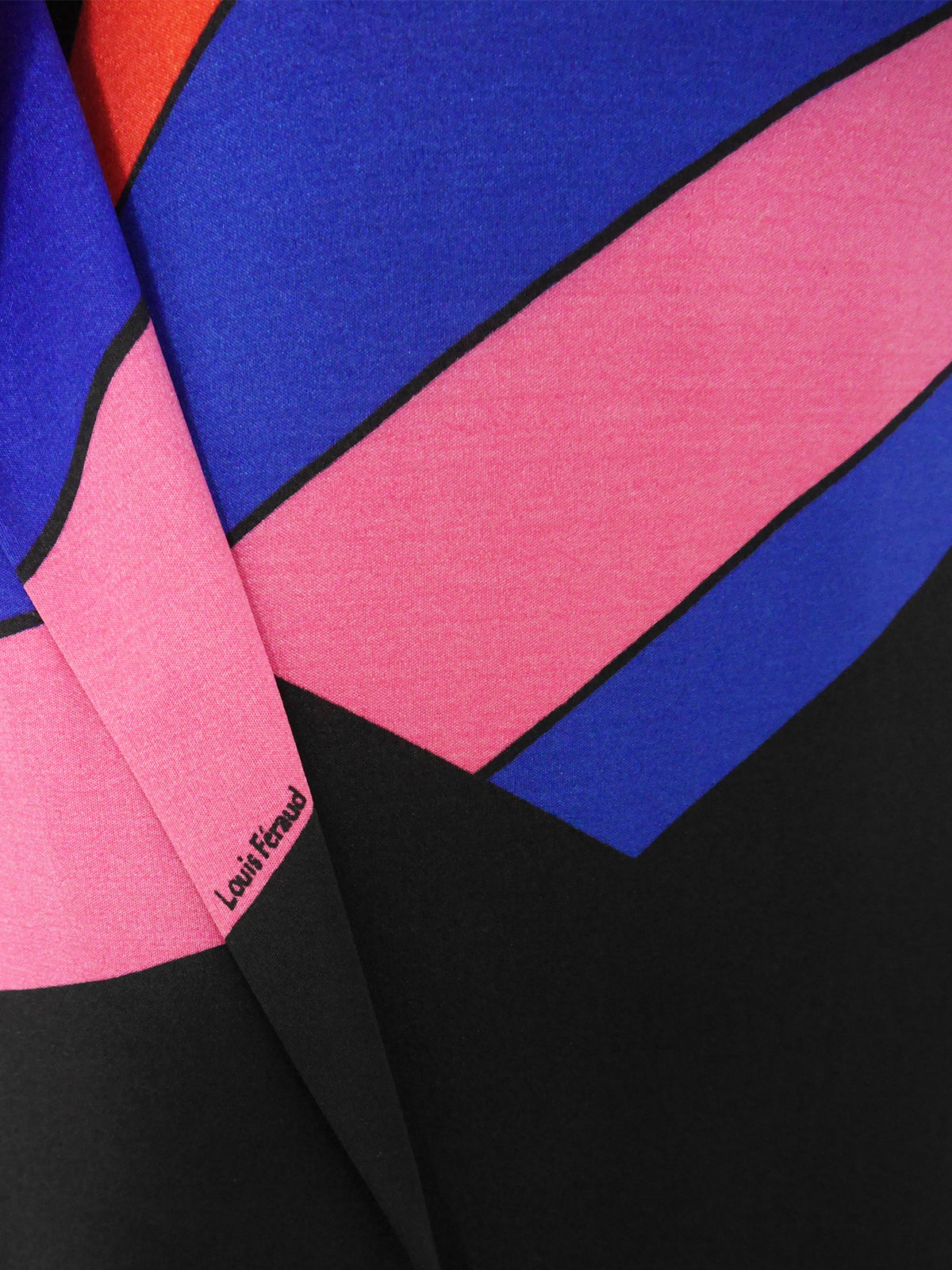 LOUIS FÉRAUD 1960s 1970s Vintage Psychedelic Graphic Print Maxi Dress & Scarf Size XS