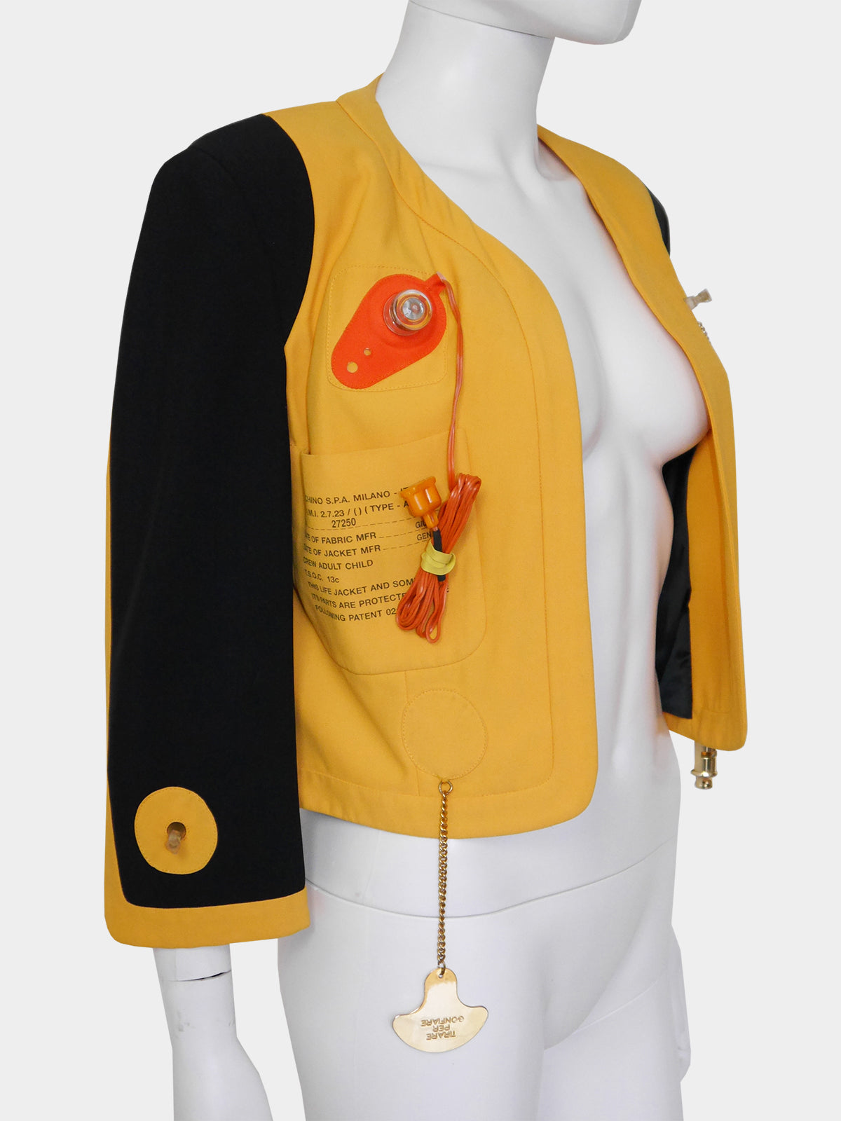 MOSCHINO Couture! Spring 1991 Lifesaver Jacket Size M