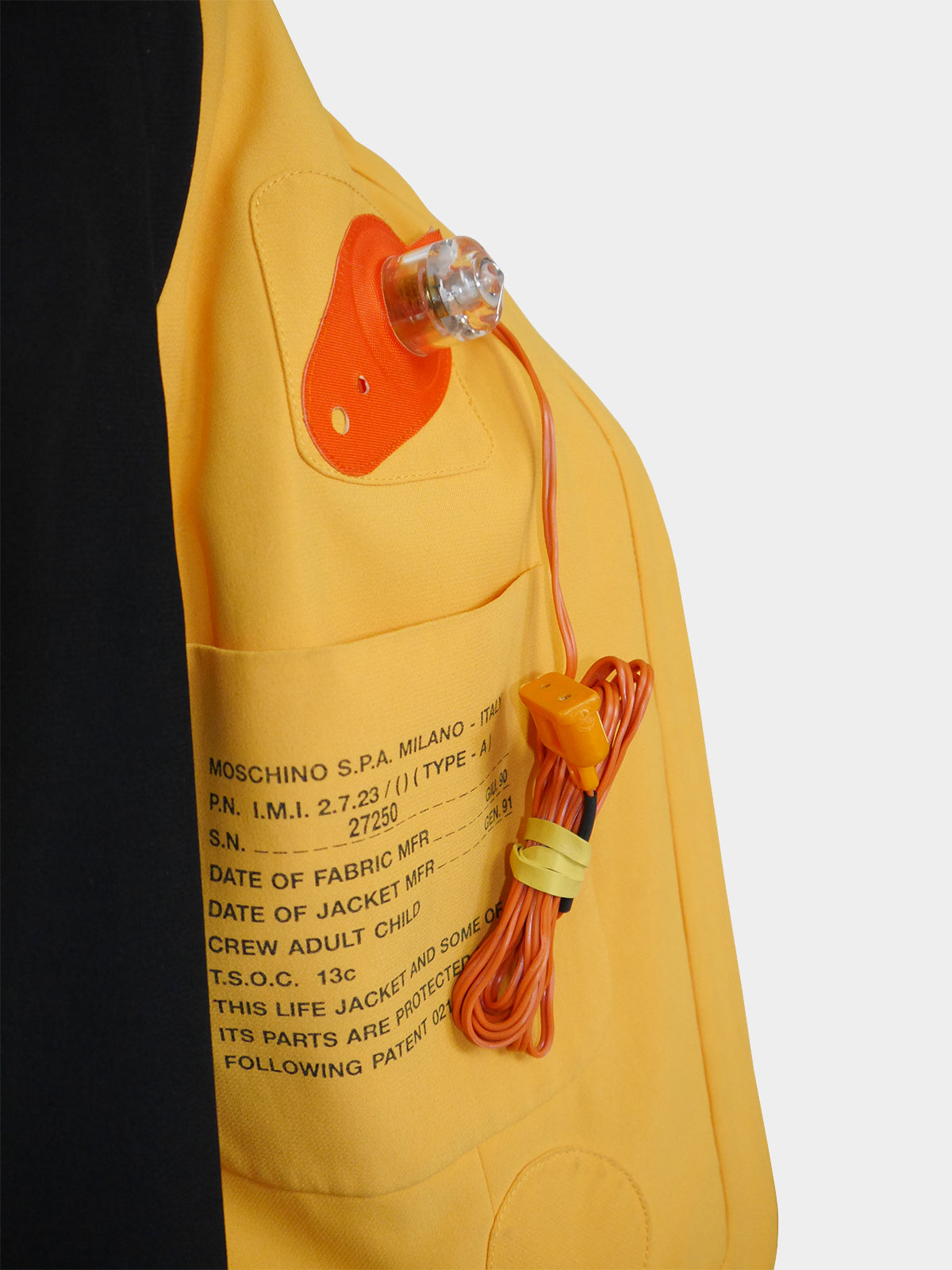 MOSCHINO Couture! Spring 1991 Lifesaver Jacket Size M