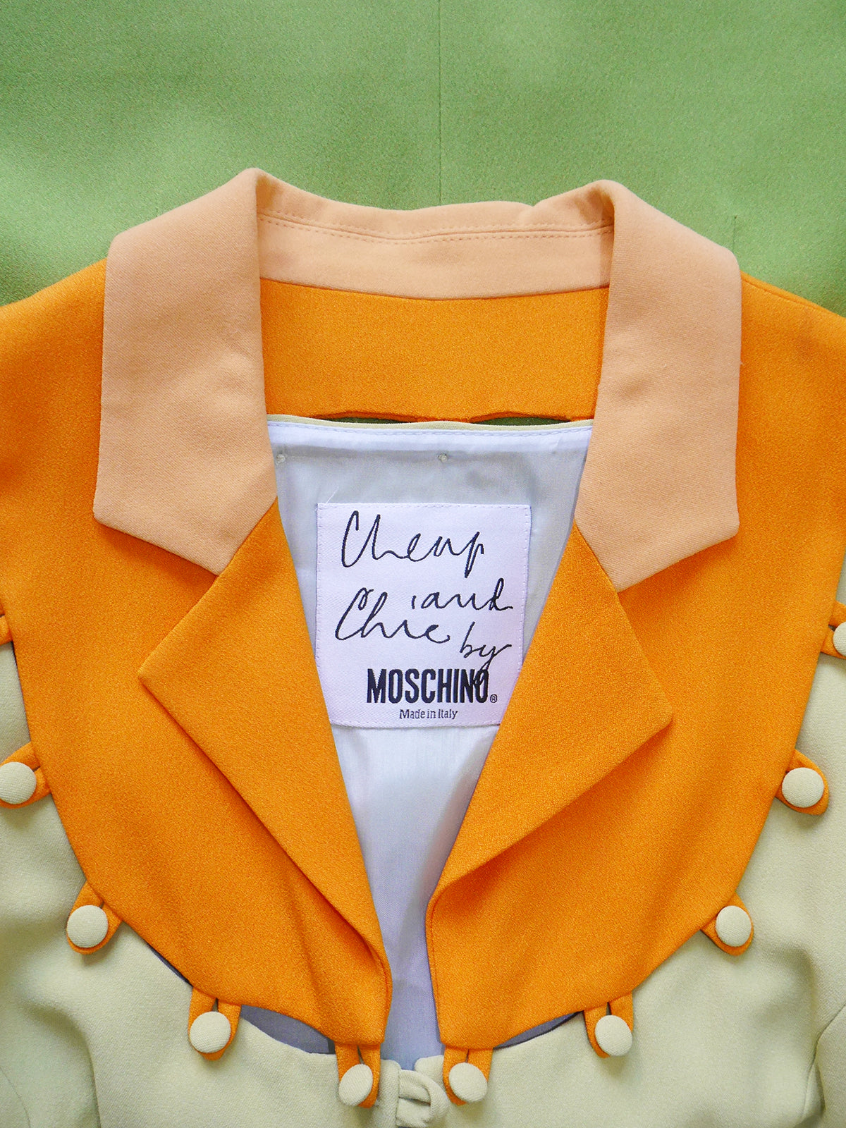 MOSCHINO 1990s Vintage Colour Block Puzzle Jacket