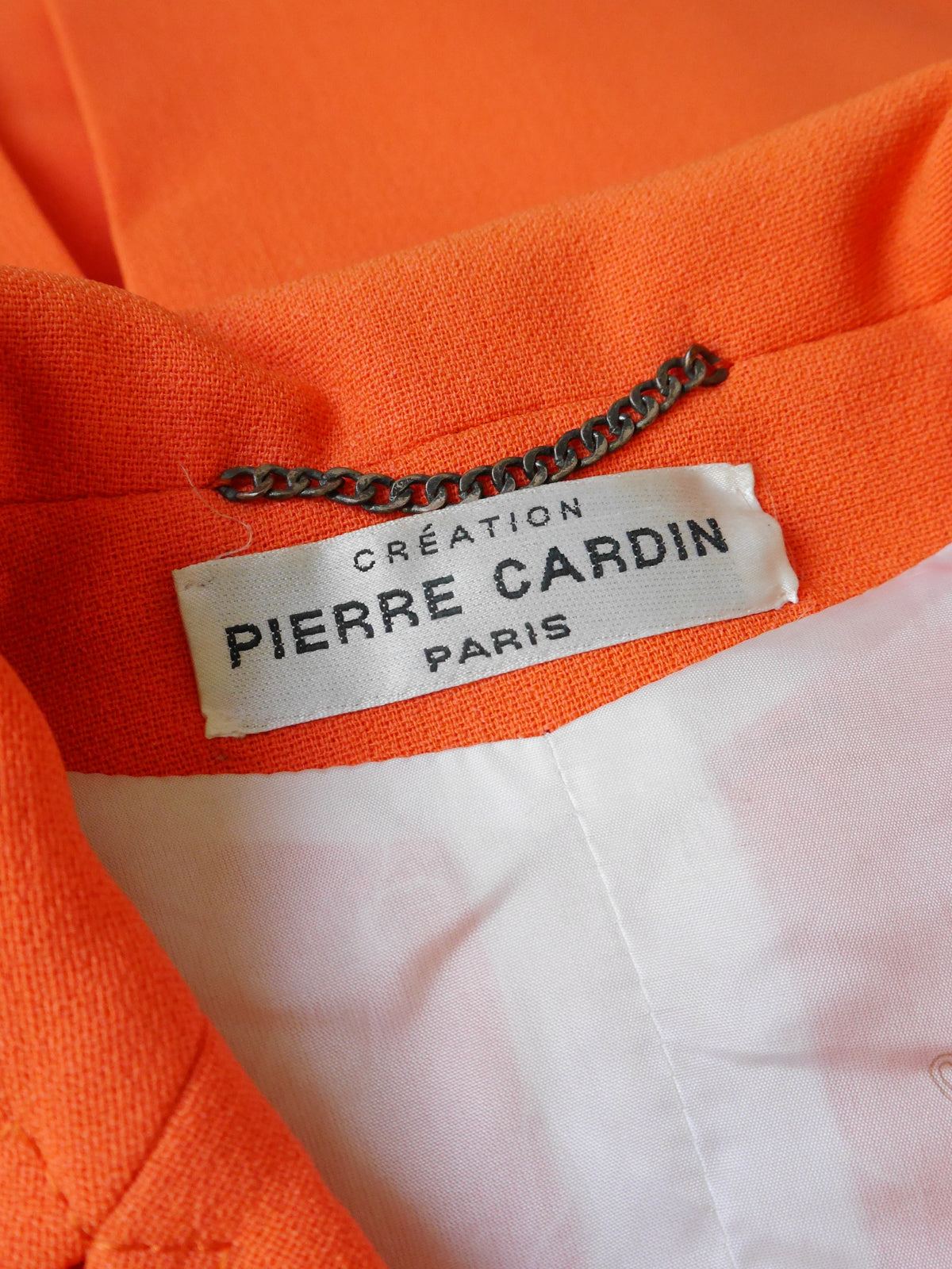 PIERRE CARDIN 1960s Vintage Salmon Orange Mod Coat