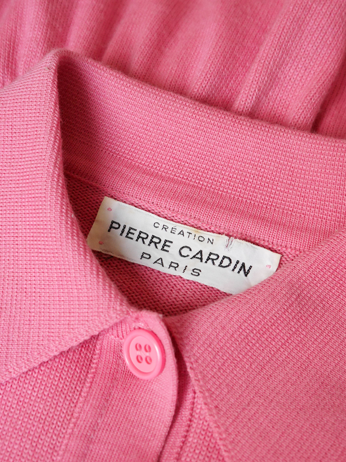 PIERRE CARDIN 1970s Vintage Pink Knit Jersey Suit Pants & Jacket