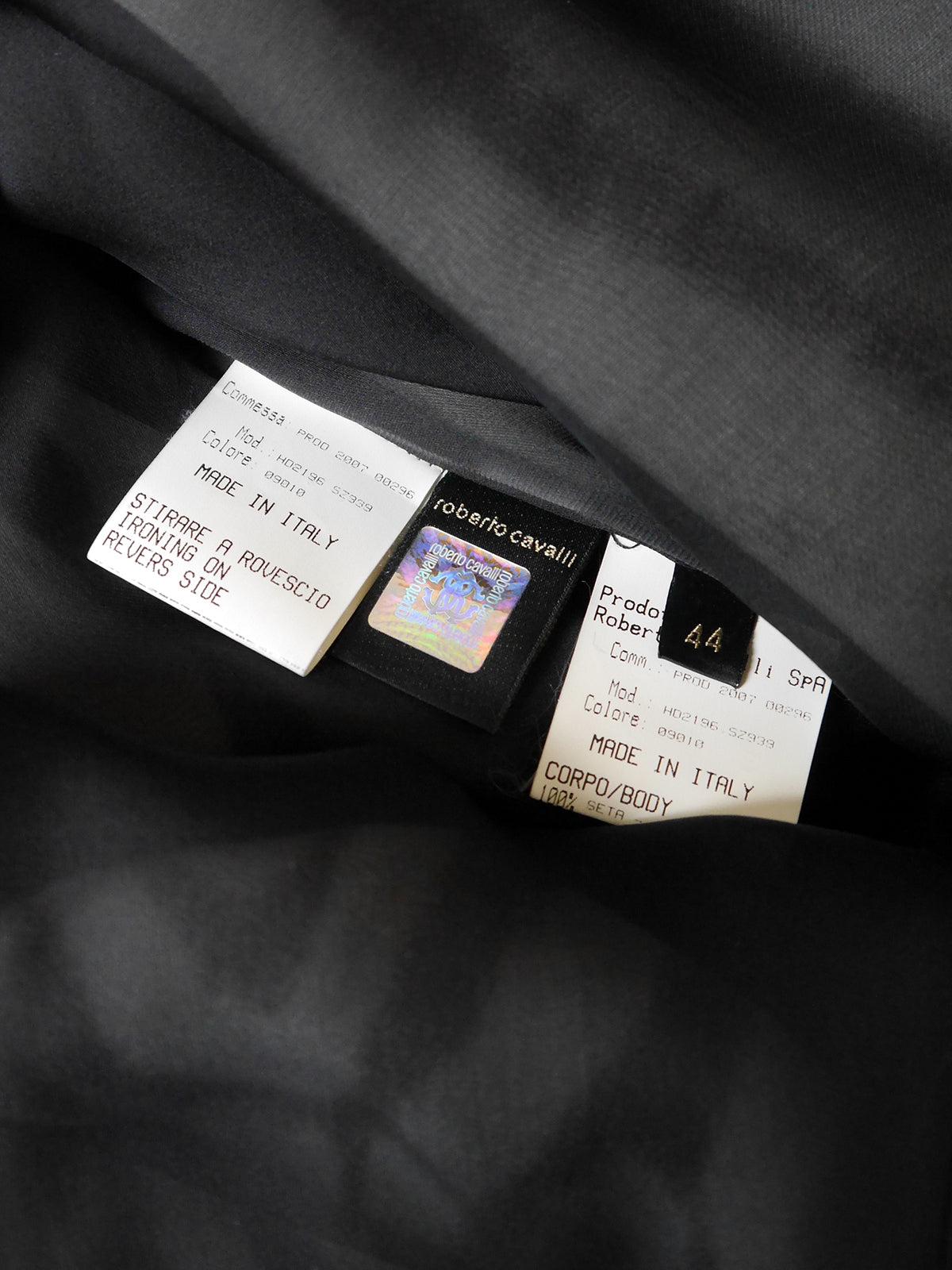 ROBERTO CAVALLI 2000s Vintage Backless Animal Print Silk Lace Evening Gown