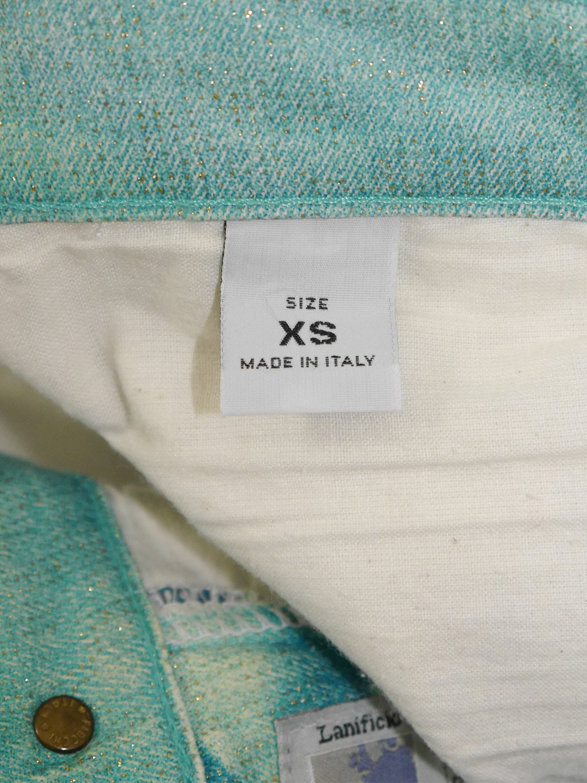 ROBERTO CAVALLI Spring 2001 Sequined Denim Pants & Jacket Suit w/ Necklace