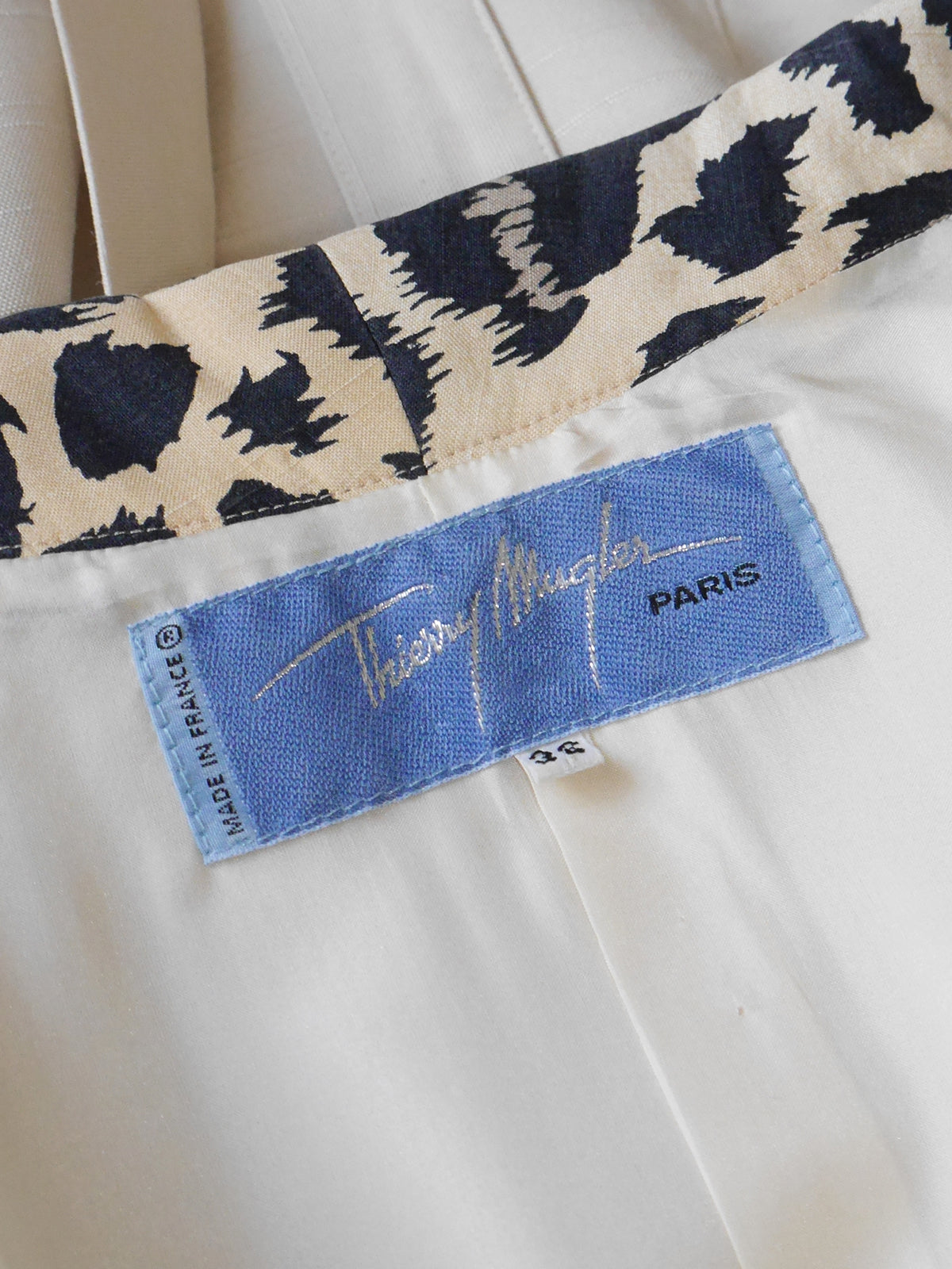 THIERRY MUGLER 1980s 1990s Vintage Leopard Print Raw Silk 3 Pc. Suit