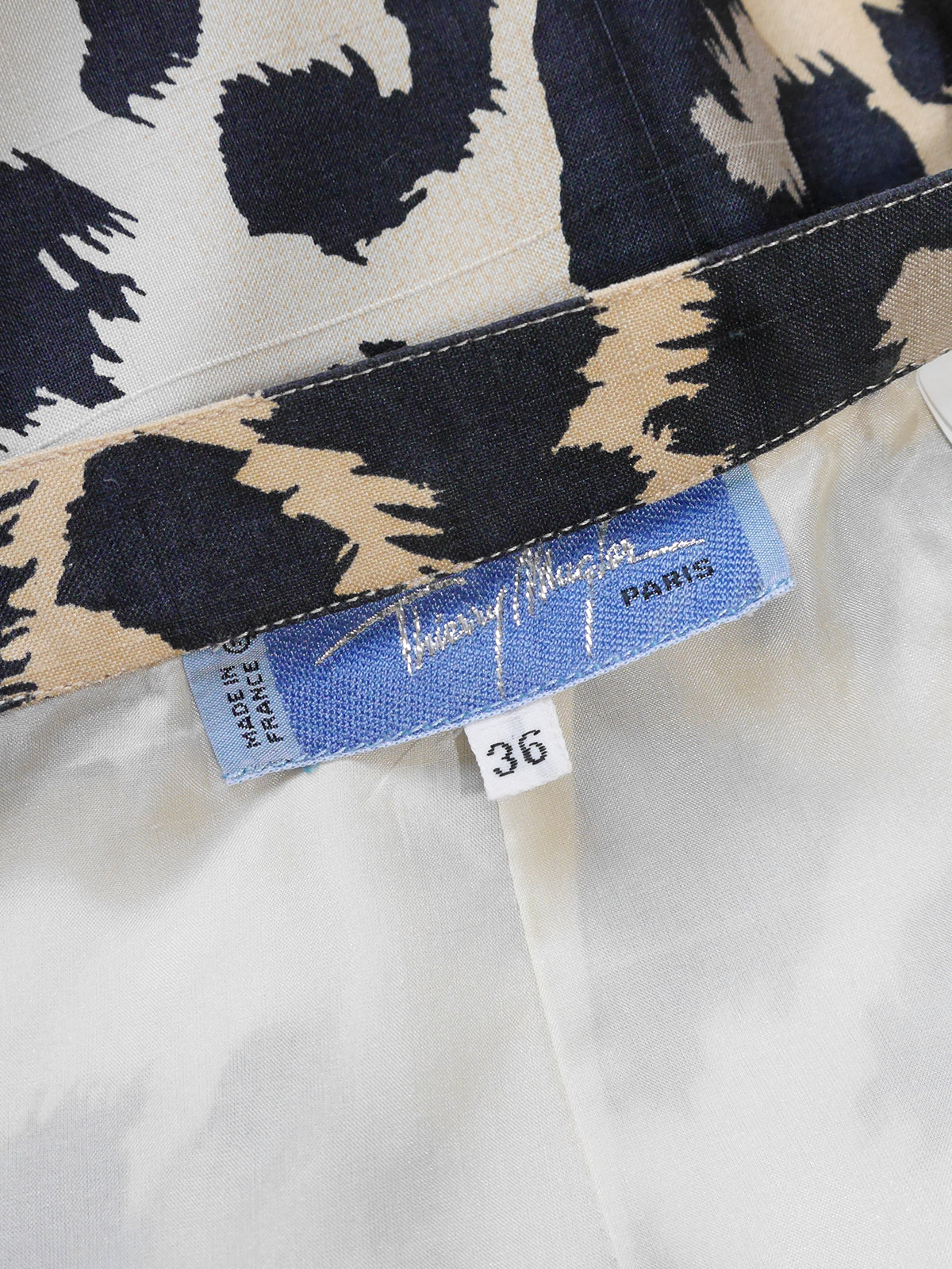 THIERRY MUGLER 1980s 1990s Vintage Leopard Print Raw Silk 3 Pc. Suit