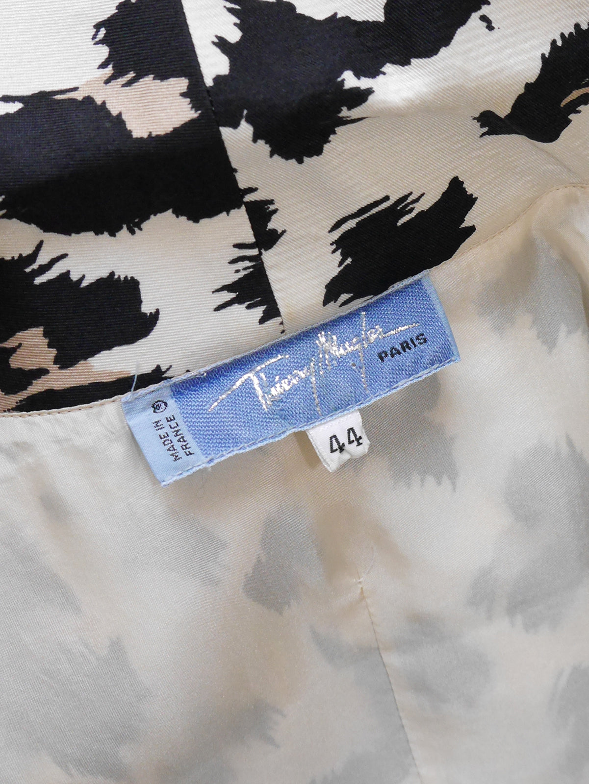 THIERRY MUGLER 1980s 1990s Vintage Leopard Print Silk Dress