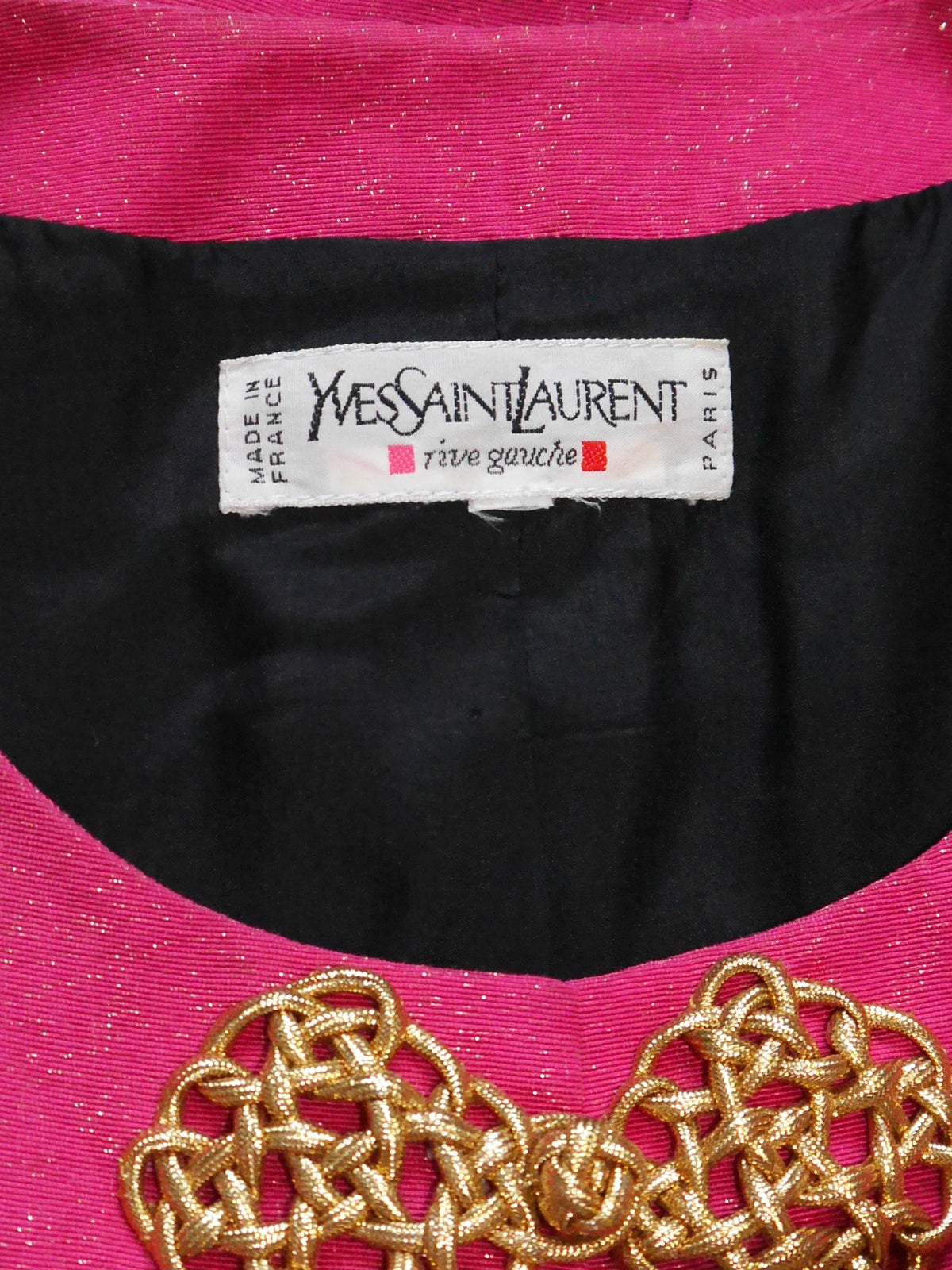 YVES SAINT LAURENT Spring 1993 Vintage Documented Pink Evening Jacket