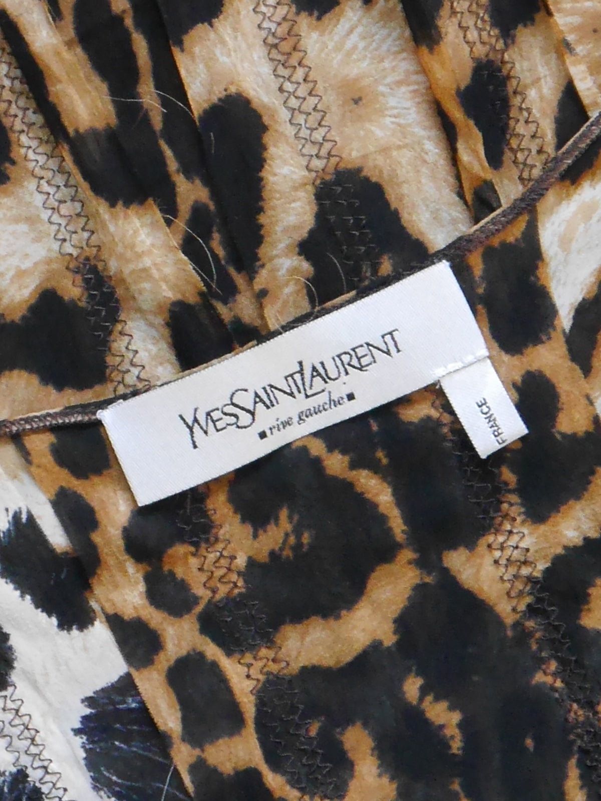 YVES SAINT LAURENT by Tom Ford Spring 2002 3 Pc. Leopard Safari Skirt Suit Size XS