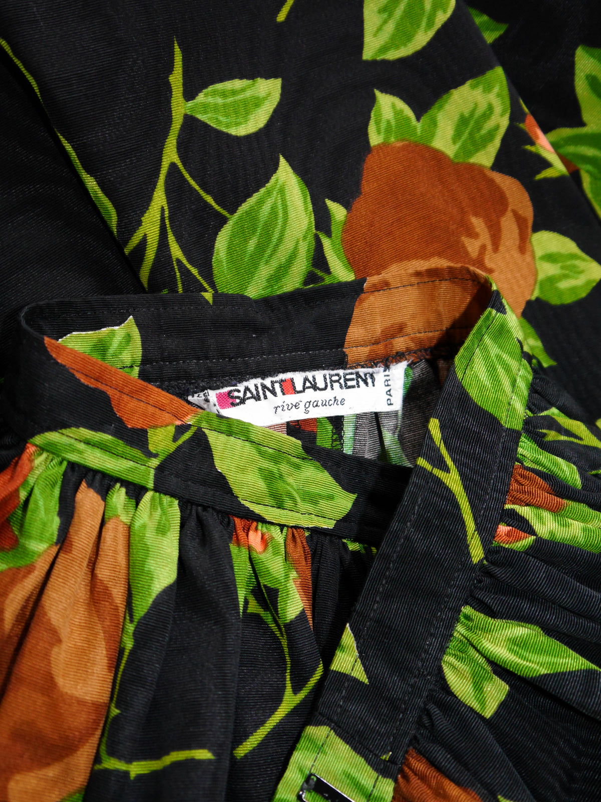 YVES SAINT LAURENT Vintage Moiré Maxi Evening Skirt