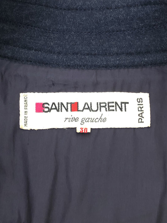 YVES SAINT LAURENT 1970s 1980s Russian Collection Era Fringed Wool Cape Coat