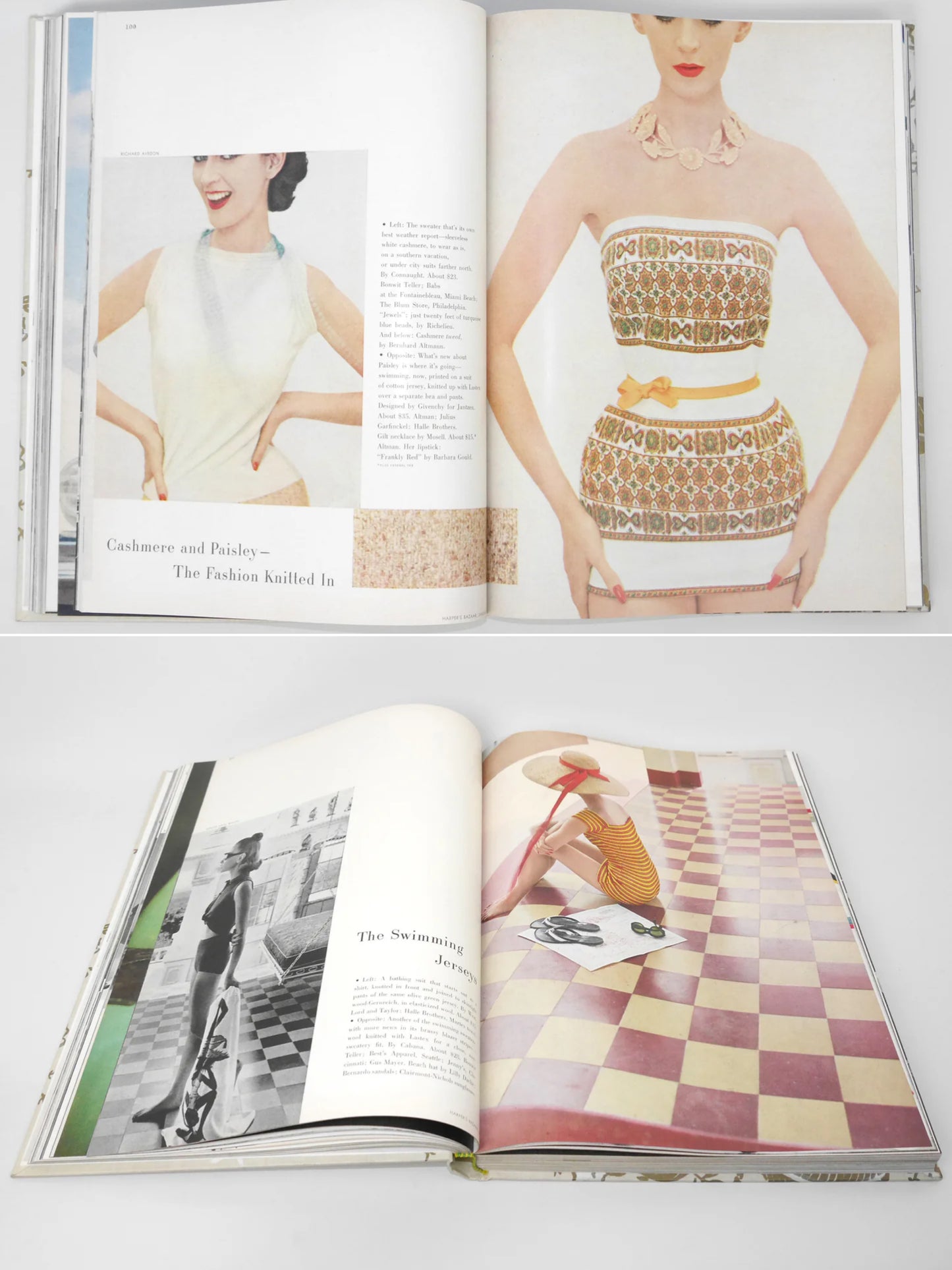 Bound Vintage Fashion Magazine Issues - ELEGANTE WELT, MADAME, CHIC, HARPER'S BAZAAR US 1957 1958