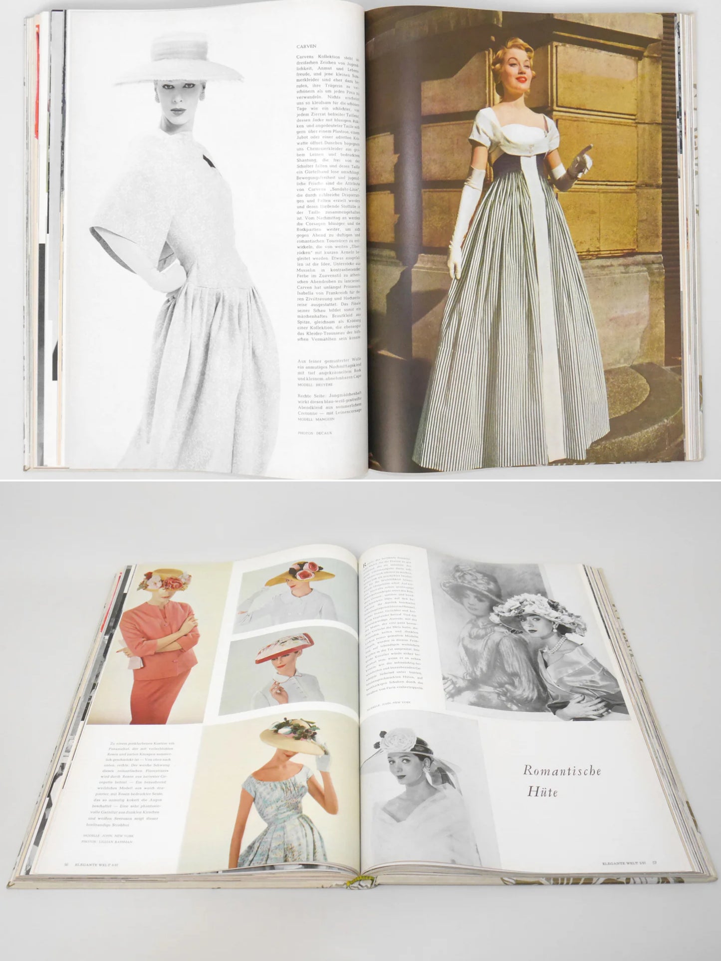 Bound Vintage Fashion Magazine Issues - ELEGANTE WELT 1955, 1956, 1957, 1958