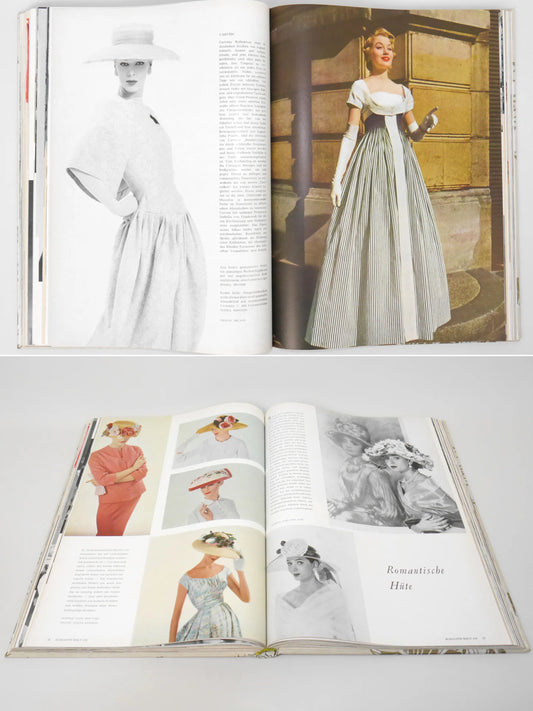Bound Vintage Fashion Magazine Issues - ELEGANTE WELT 1955, 1956, 1957, 1958