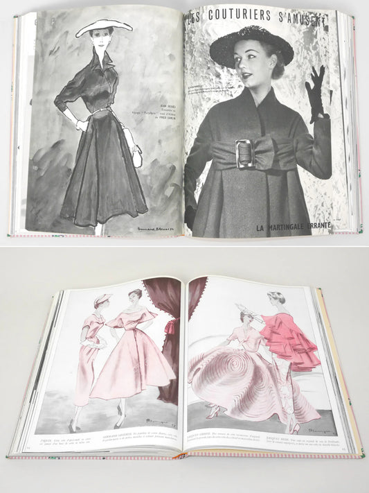 Bound Vintage Fashion Magazine Issues - L'ART ET LA MODE 1952, 1953, 1954