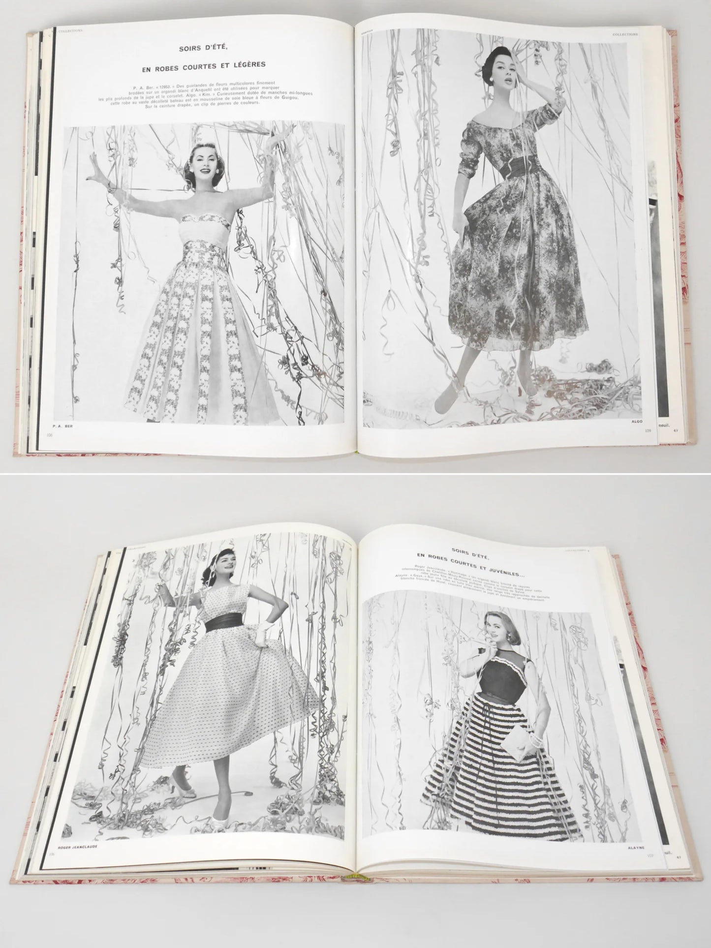 Bound Vintage Fashion Magazine Issues - COLLECTIONS & LA DONNA 1956, 1957, 1958