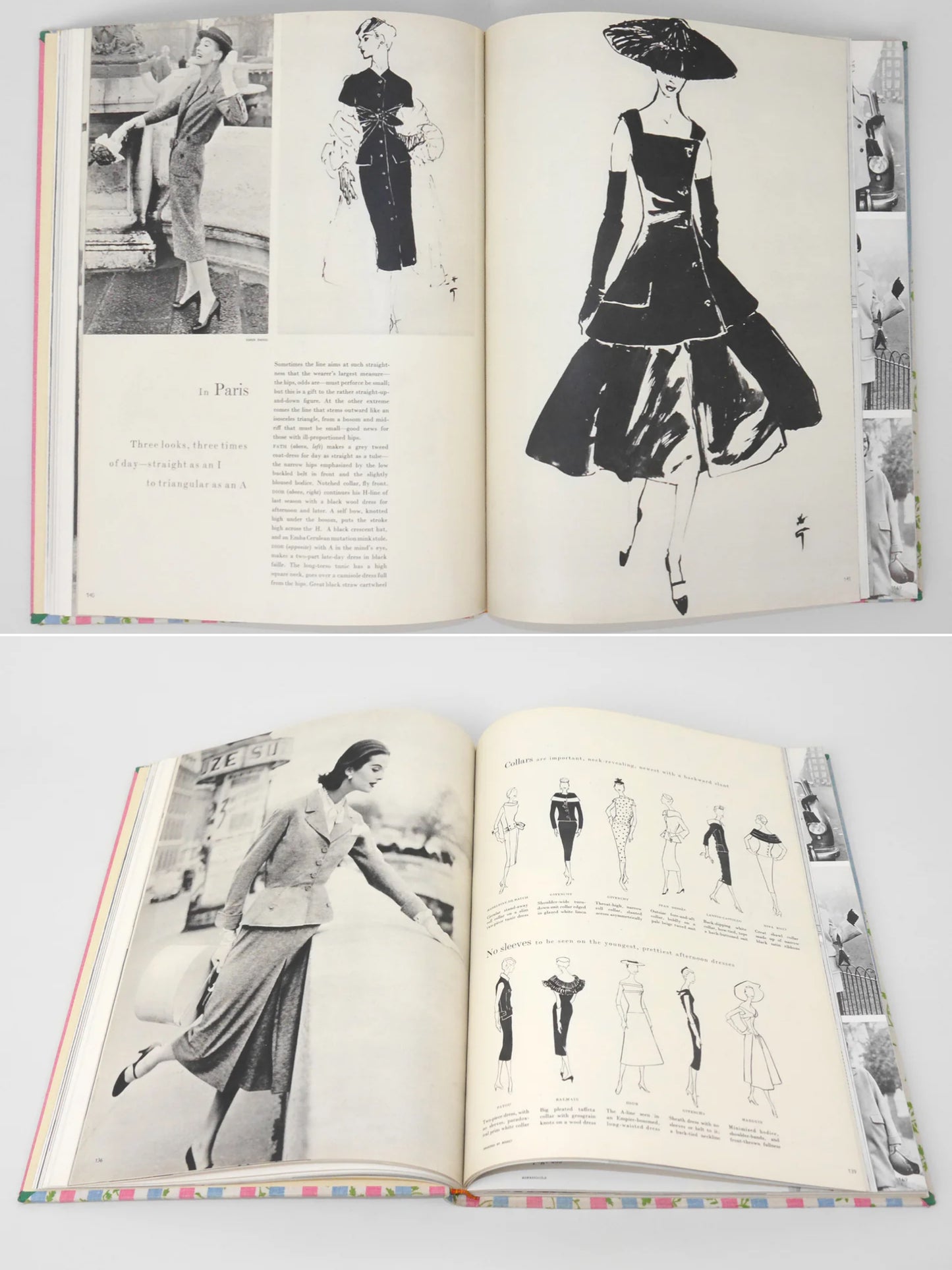 Bound Vintage Fashion Magazine Issues - VOGUE UK 1950 & 1955