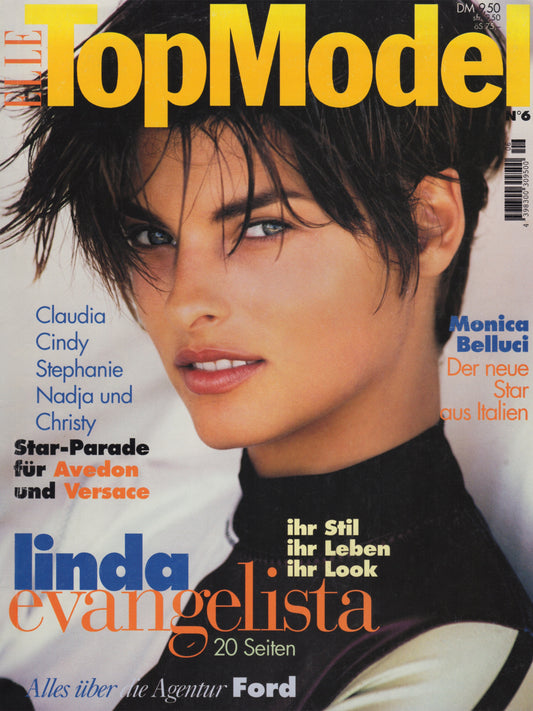 ELLE TOP MODEL No. 6 September 1995 Linda Evangelista German Edition