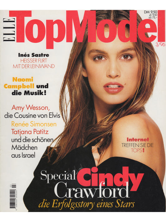 ELLE TOP MODEL No. 9 3/1996 April/May 1996 Cindy Crawford German Edition