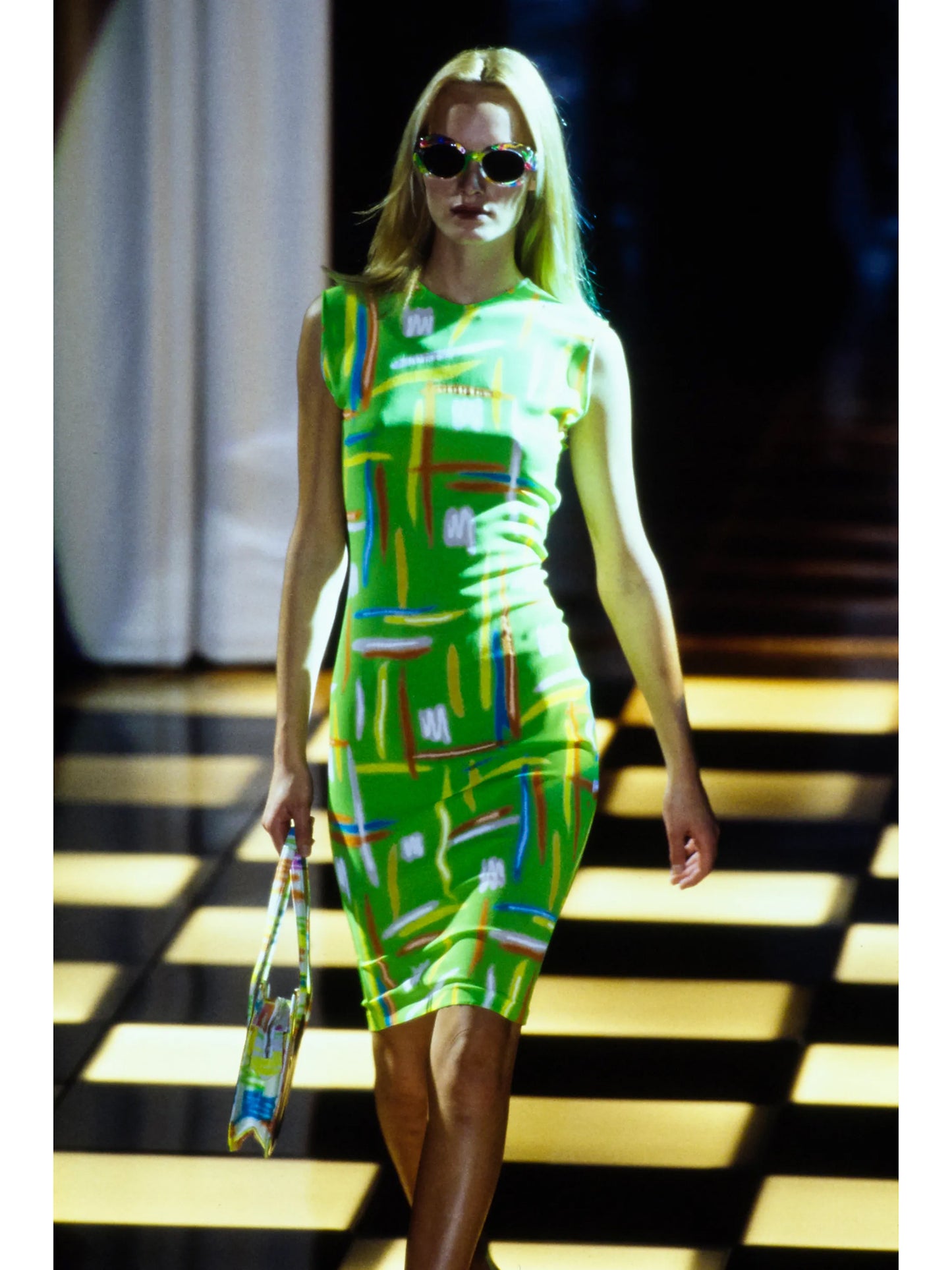 GIANNI VERSACE Spring 1996 Mod. 418 Col. C1D Vintage Medusa Sunglasses w/ Hand-Painted Frame