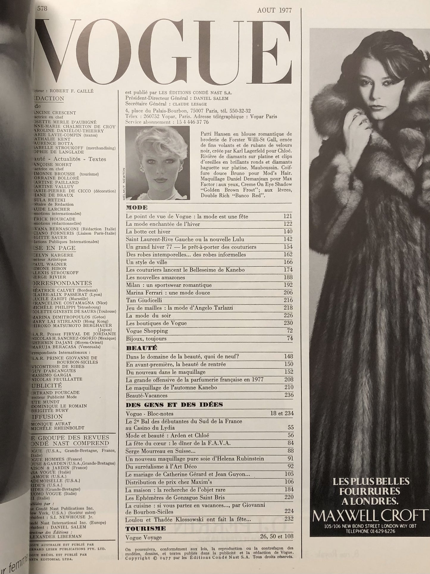 VOGUE PARIS August 1977