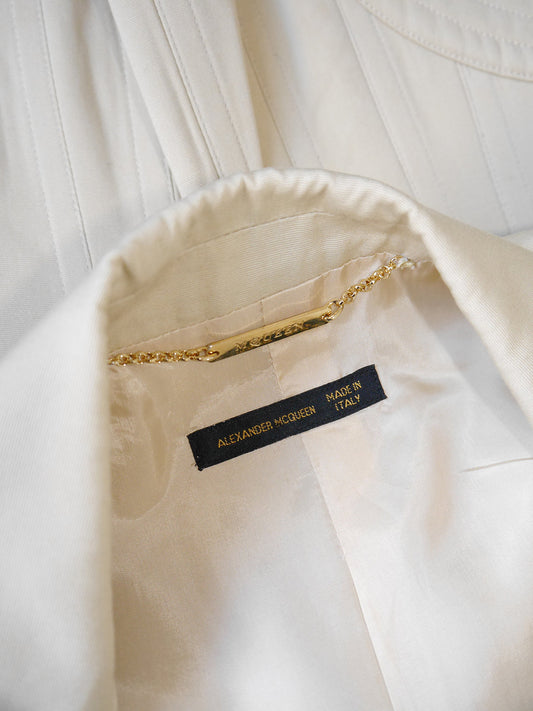 ALEXANDER MCQUEEN Spring 2002 "Dance of the Twisted Bull" Skirt Suit