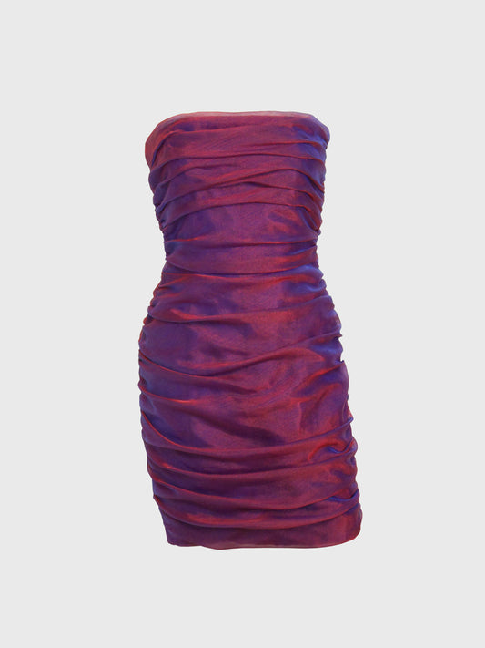 ANGELO TARLAZZI 1980s Vintage Iridescent Cocktail Dress