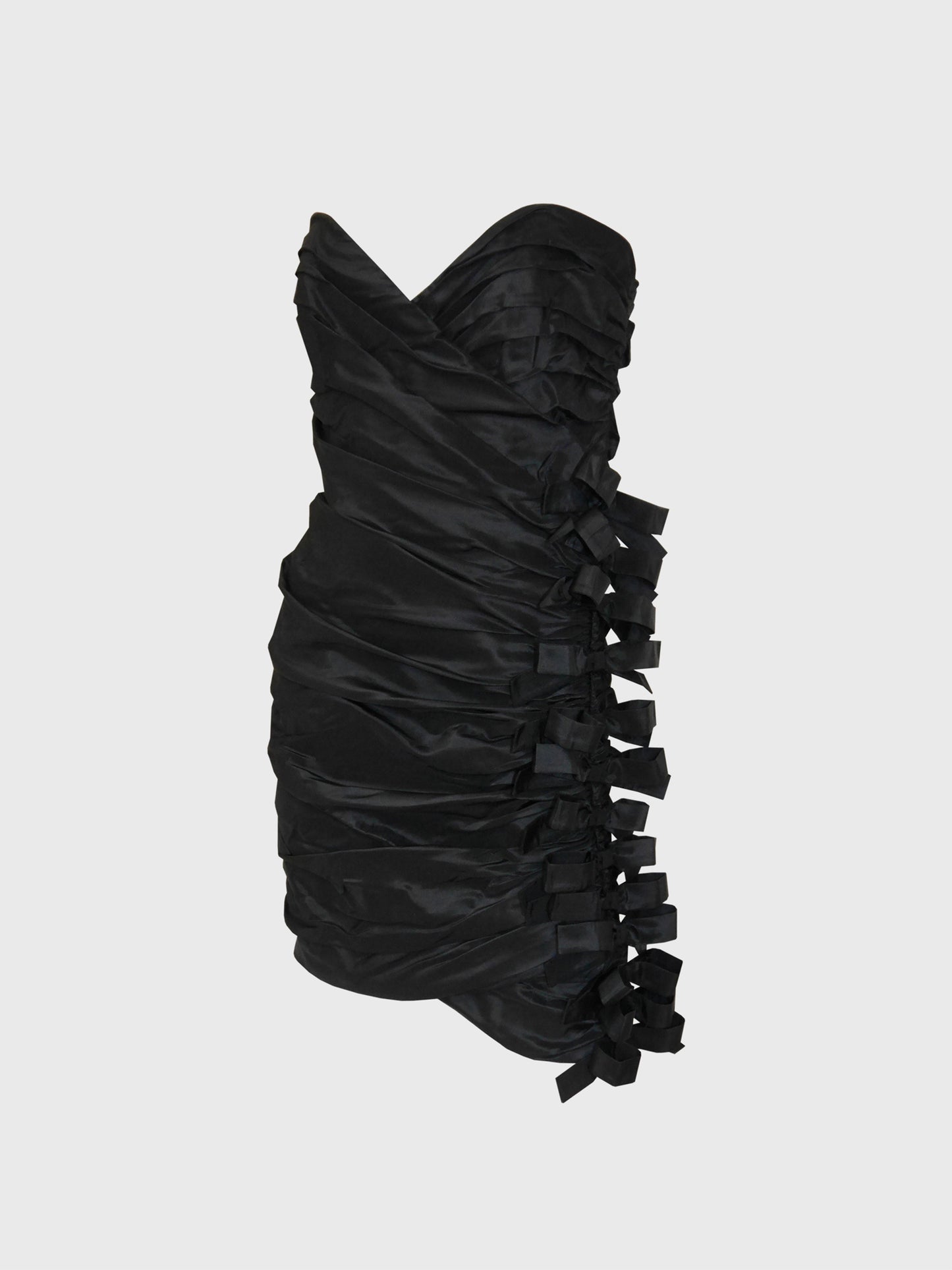 ANGELO TARLAZZI 1980s 1990s Vintage Silk Taffeta Cocktail Dress