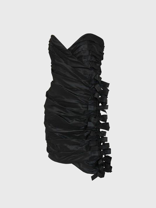 ANGELO TARLAZZI 1980s 1990s Vintage Silk Taffeta Cocktail Dress