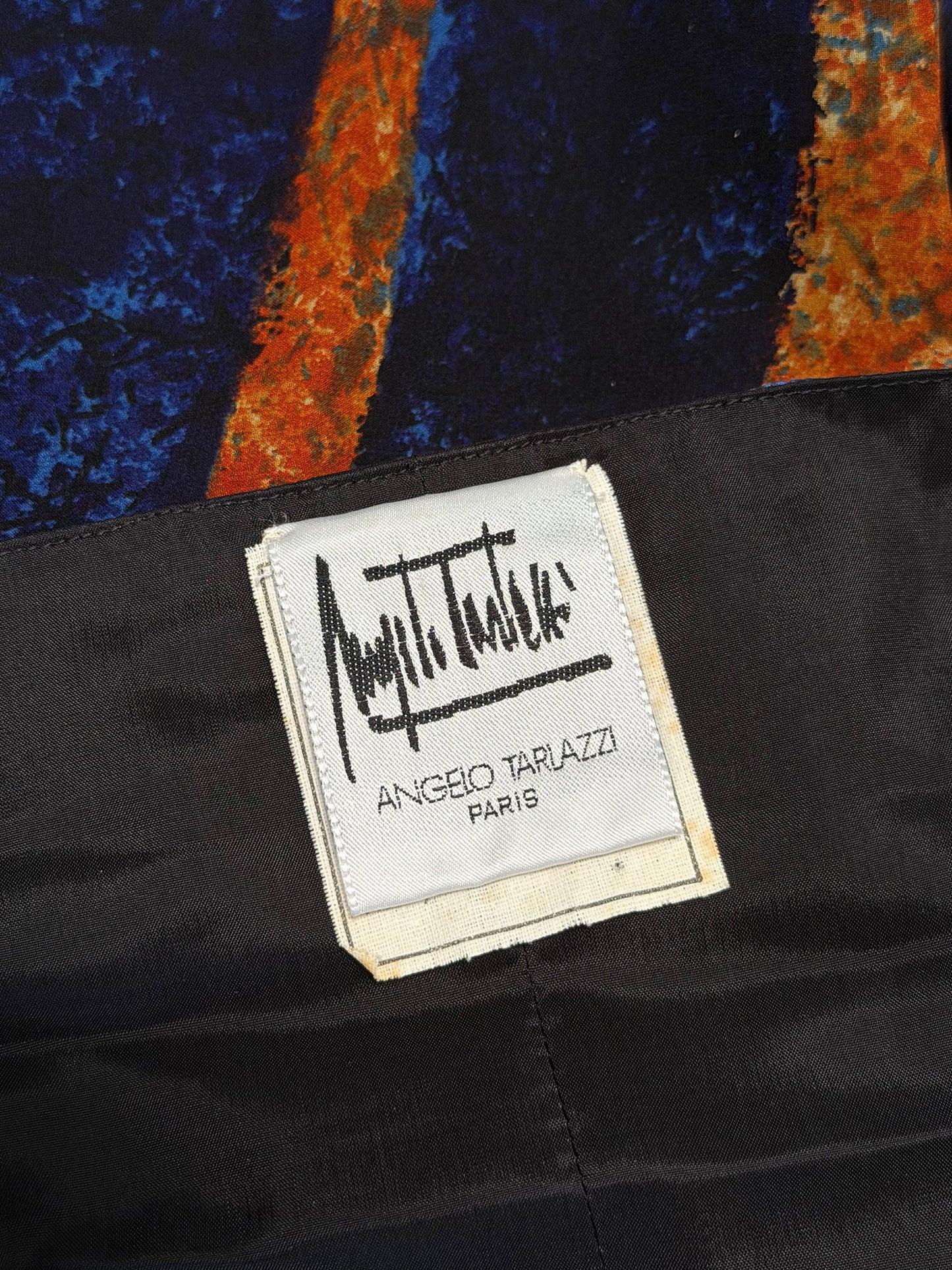ANGELO TARLAZZI Spring 1986 Vintage Ethnic-Inspired Silk Maxi Dress w/ Stole Size XS-S