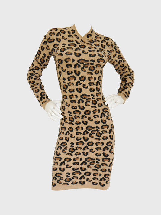 AZZEDINE ALAïA Fall 1991 Vintage Leopard Dress